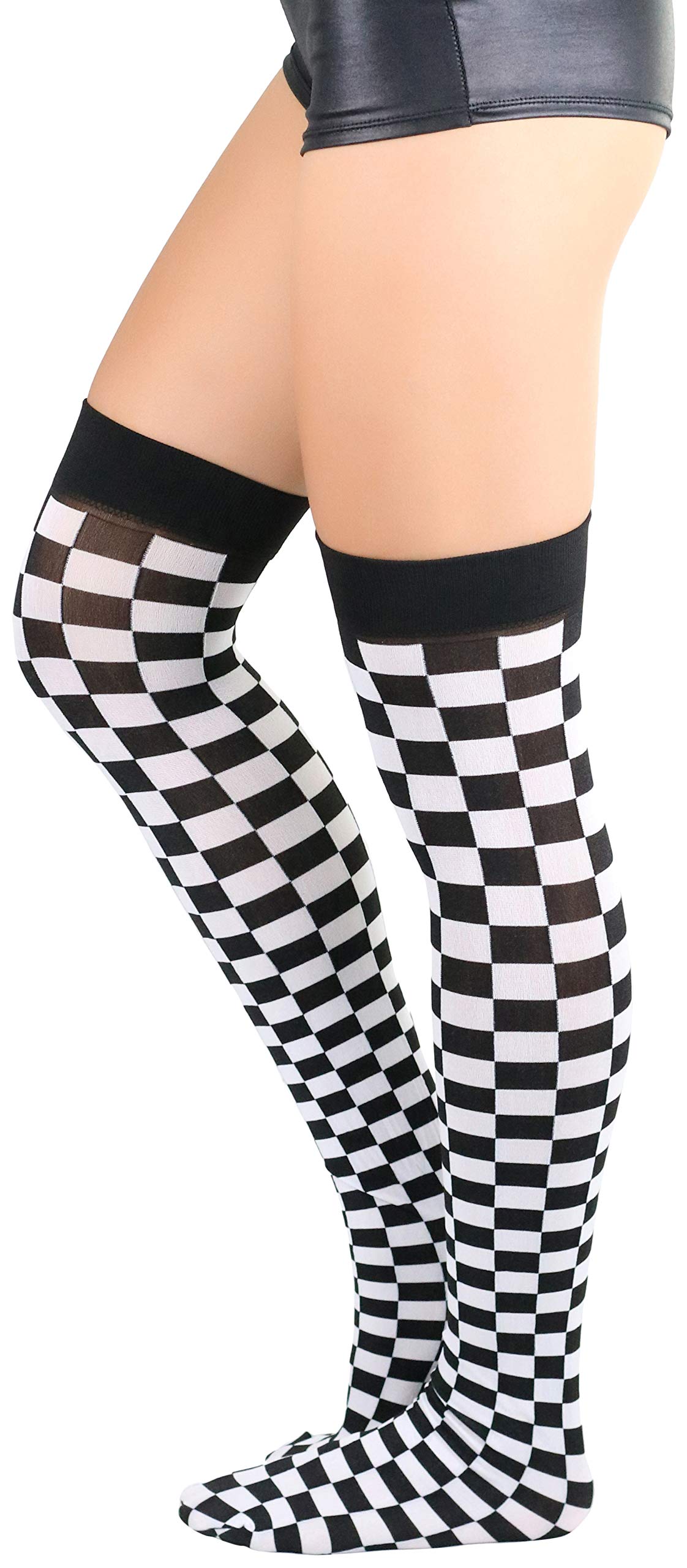 ToBeInStyle Women's Seamless Nylon Closed Toe Checkered Stockings - Comfortable & Stylish Tights for Office, Party & Everyday Wear