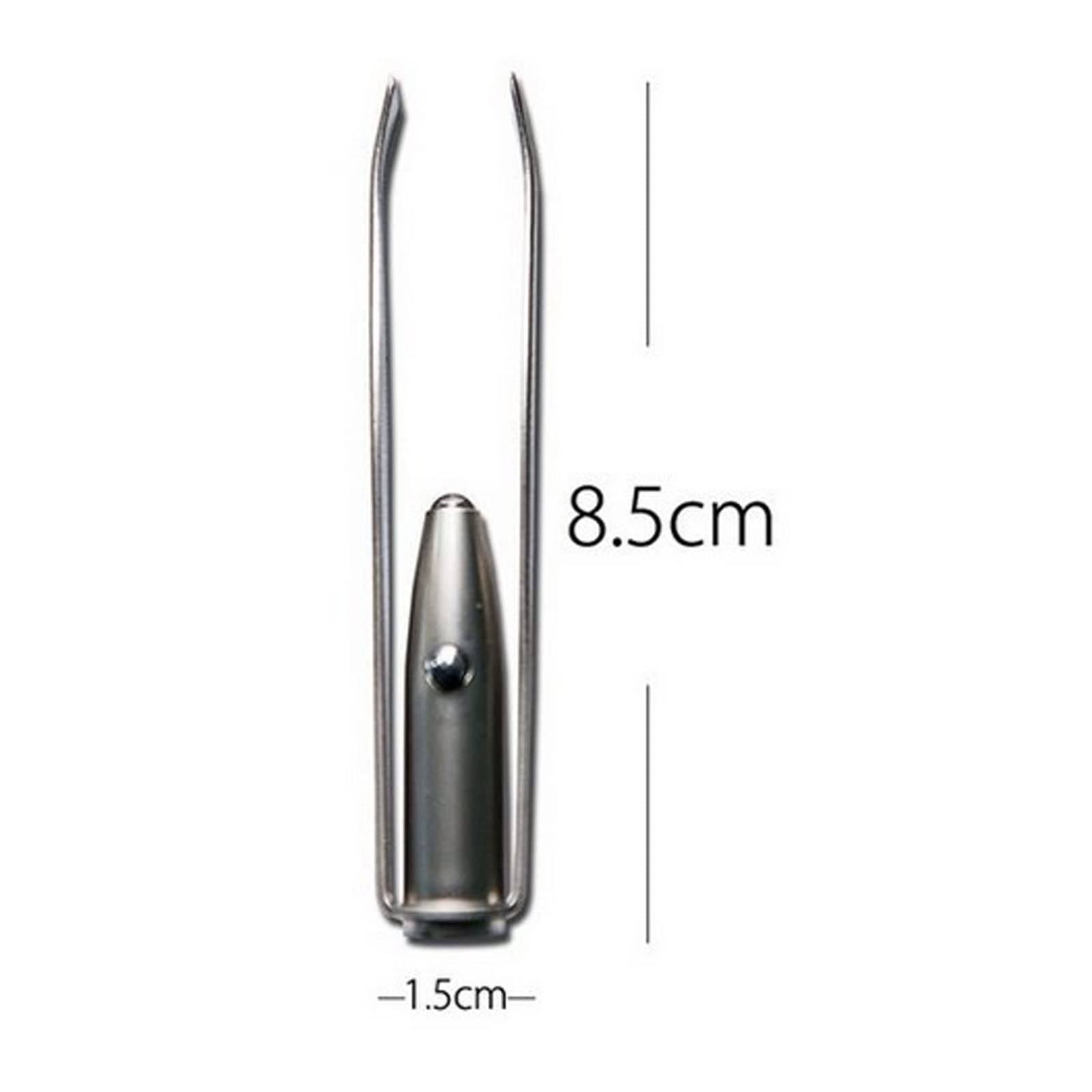 Professional Stainless Steel Hair Removal Tweezers - Eyebrow & Eyelash Tweezers for Precise Plucking - Makeup & Grooming Essential (Silver) - Perfect for Salon, Home Use & Travel Beauty Kit