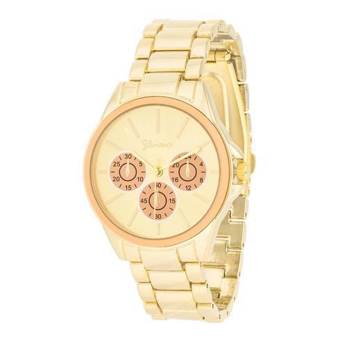 Chrono Gold Stainless Steel Men's Watch - Luxury Waterproof Chronograph for Business, Casual & Formal Wear