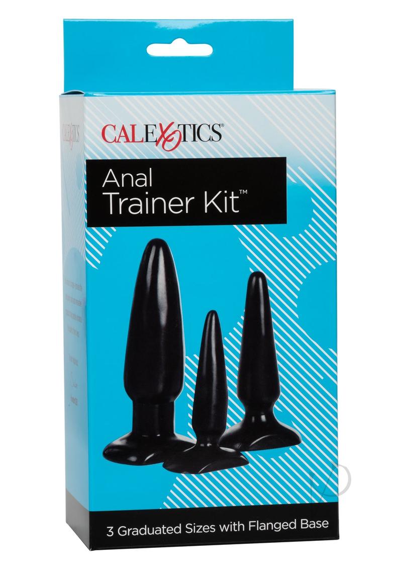 Premium Anal Trainer Kit - 3 Sizes Black Silicone Butt Plugs for Beginners & Advanced Users - Comfortable & Safe Anal Play for Relaxation, Stretching & Pleasure