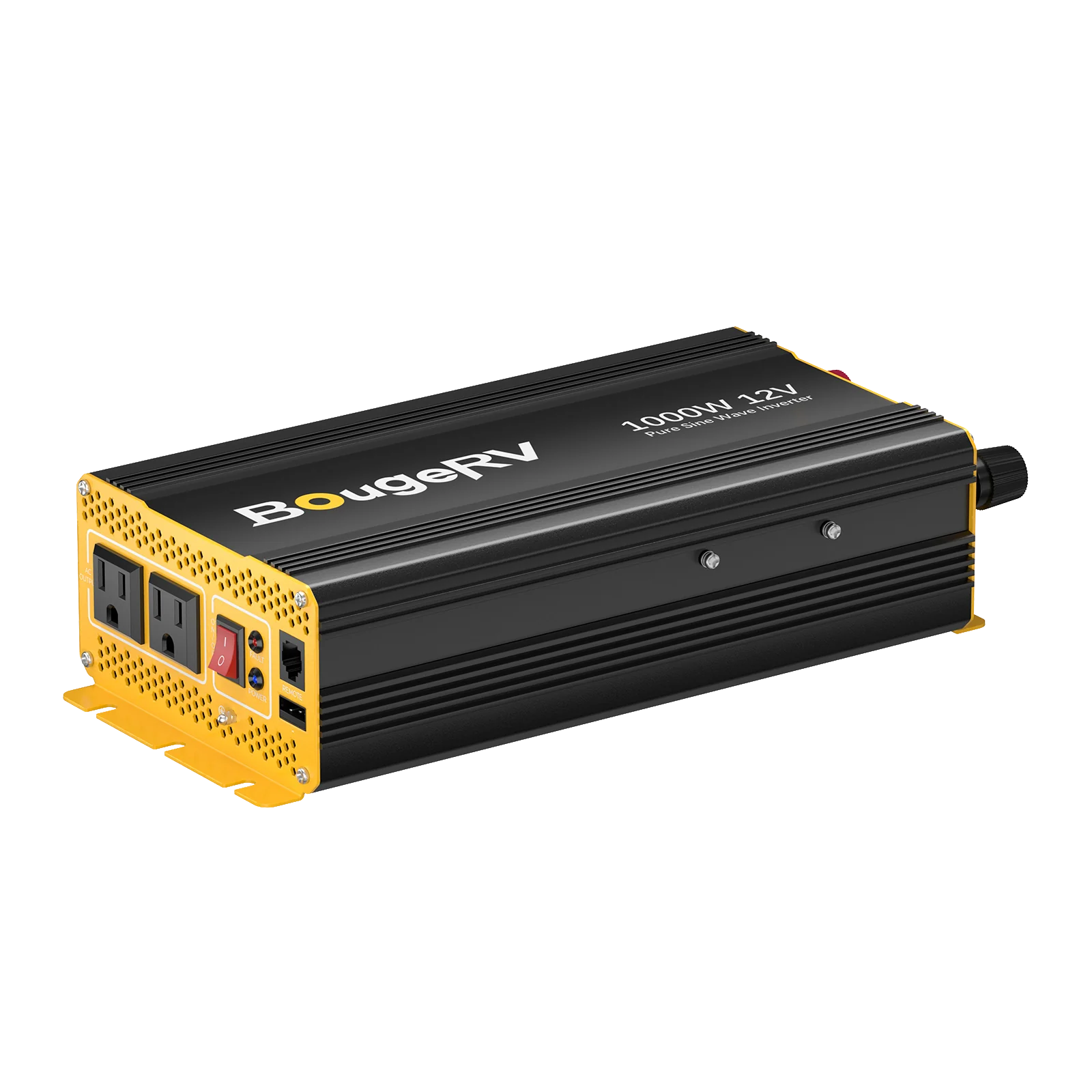 BougeRV 1000W 12V Pure Sine Wave Power Inverter with Bluetooth - Perfect for RVs, Camping, Off-Grid Living & Emergency Power Backup