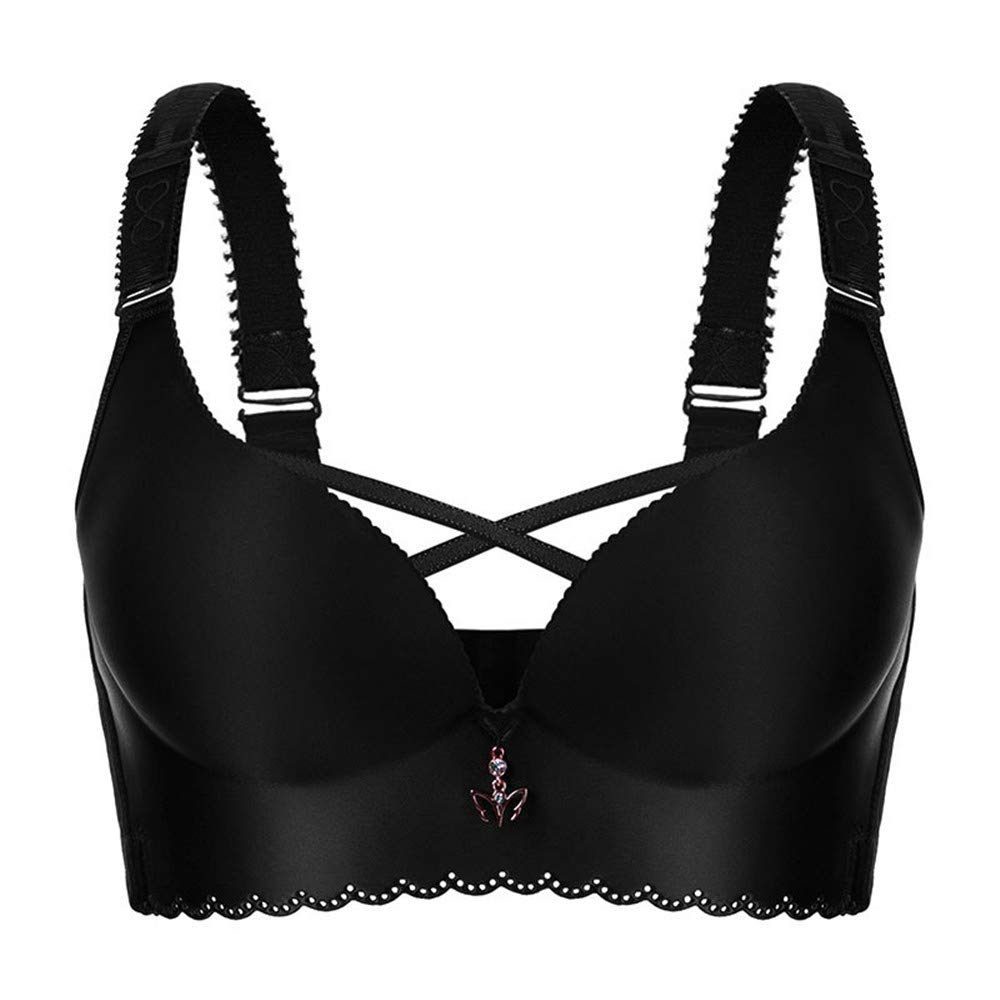 Sexy Push Up Bra for Women - Seamless Front Cross Design with Adjustable Straps - Perfect for Daily Wear & Special Occasions