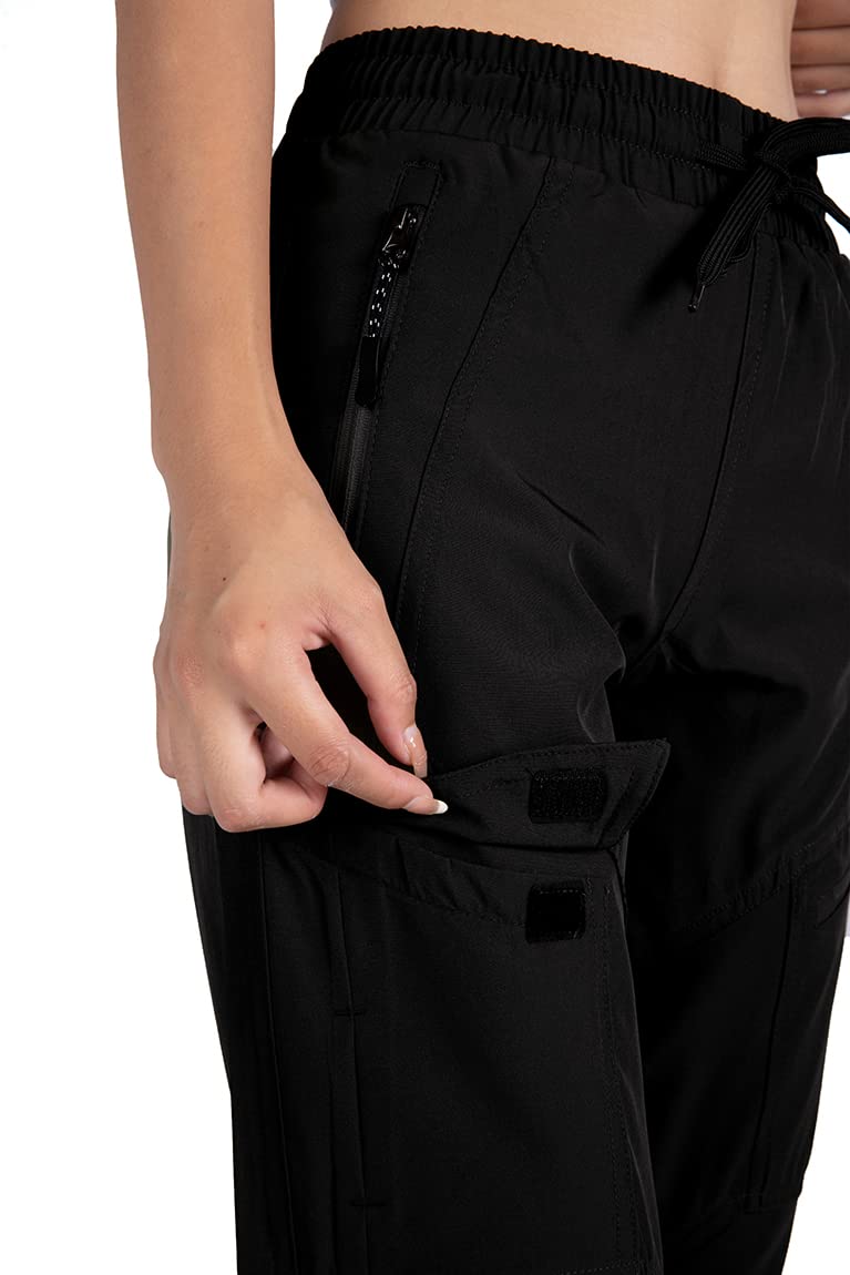 Women's Lightweight Cargo Joggers - Athletic Quick Dry Workout Pants for Outdoor Travel, Hiking & Running | Comfortable Stretch Fitness Pants for Yoga, Gym & Casual Wear