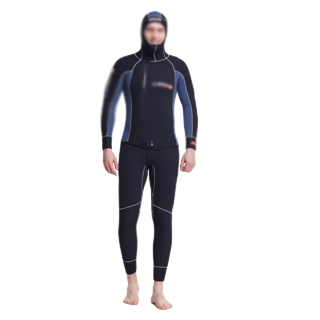 HUNM Men's 3mm Neoprene Wetsuit - Full Body Two Piece Diving Suit for Scuba Diving, Surfing, Swimming & Snorkeling | Warm & Comfortable for Cold Water Sports & Ocean Adventures