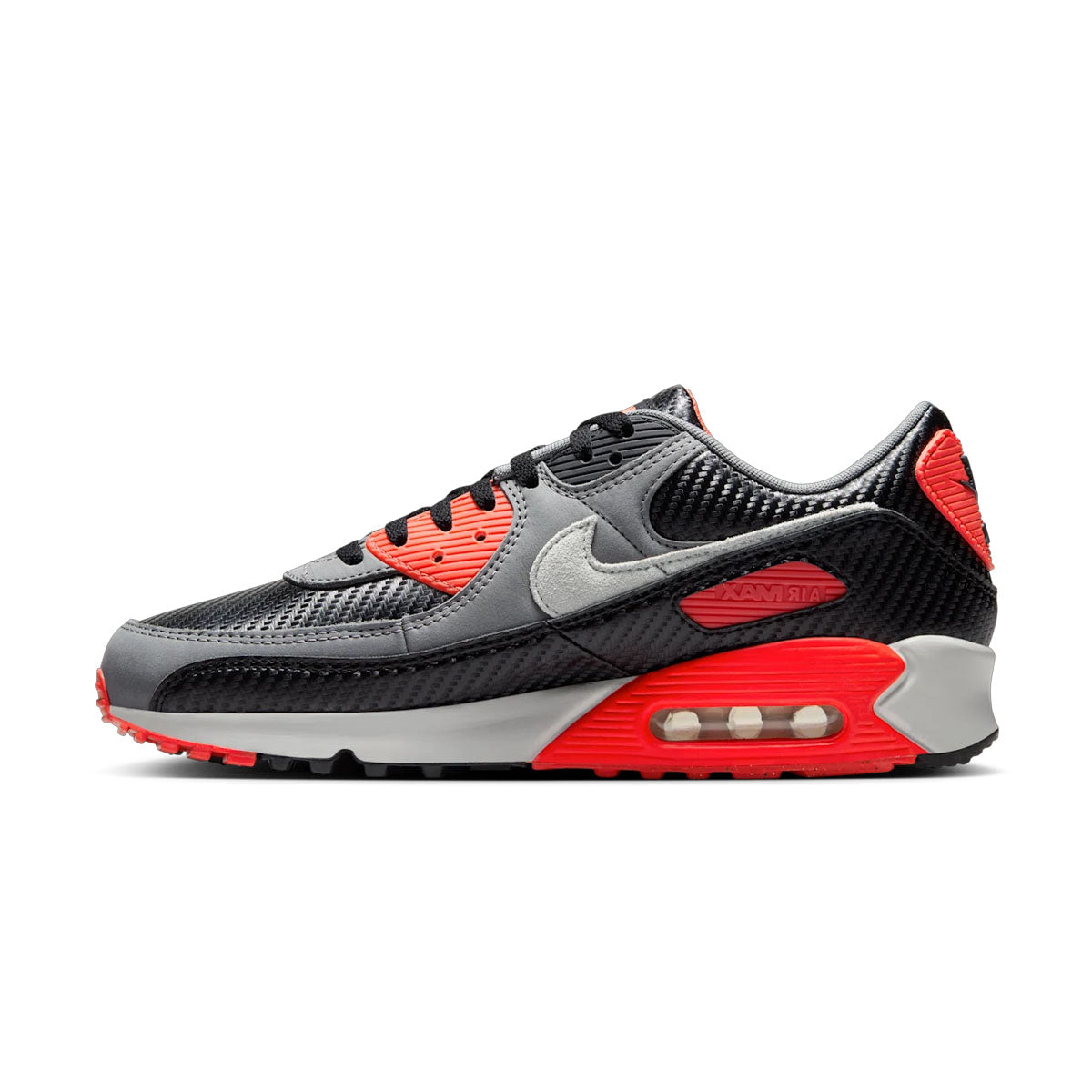 Nike Air Max 90 Premium 'Infrared Carbon' Running Shoes - Men's Retro Sneakers for Casual Wear, Gym & Street Style Fashion