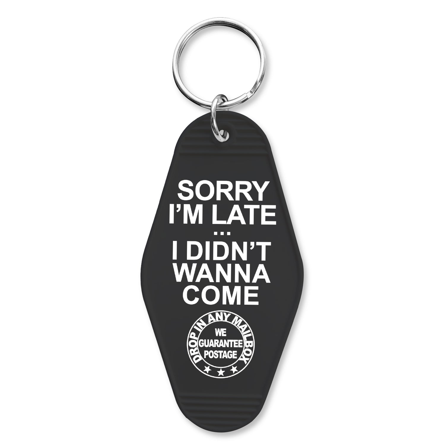 Funny Keychain - Sorry I'm Late I Didn't Want to Come - Novelty Gift for Friends, Office Humor, Party Favors - Perfect for Backpacks, Purses & Key Rings