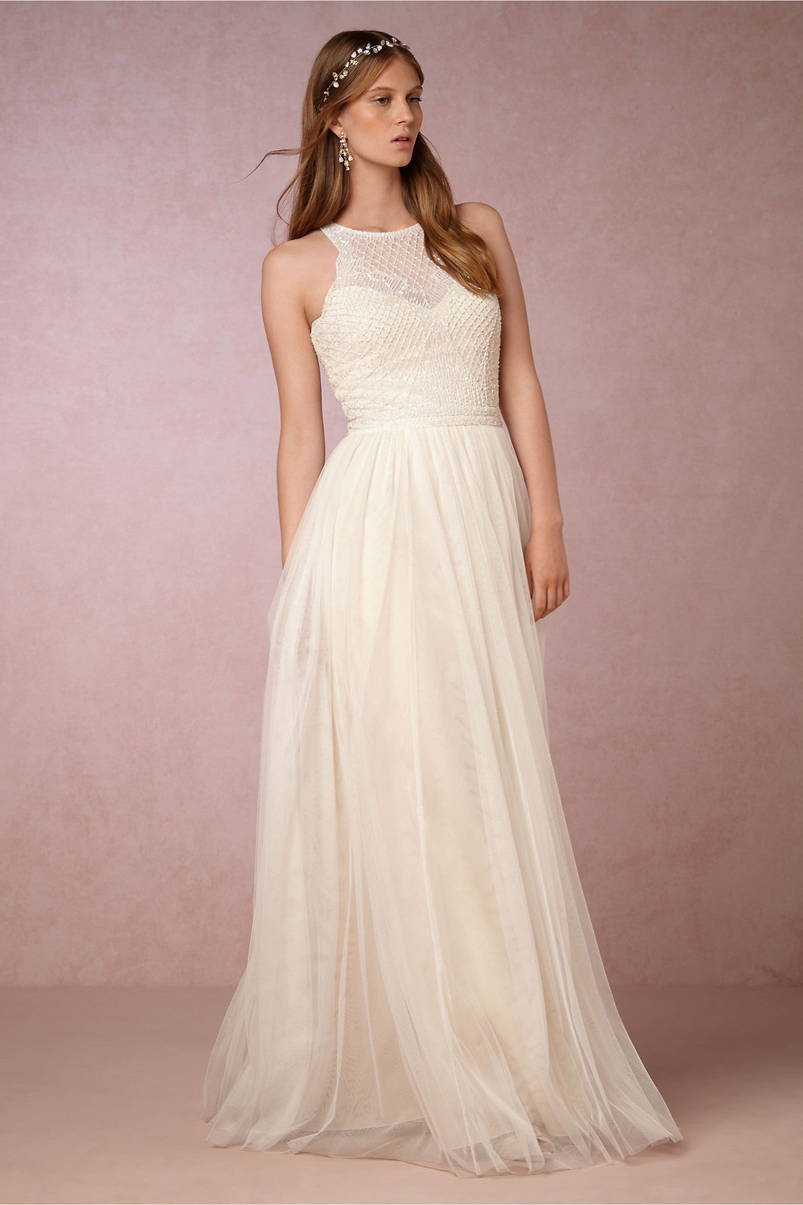 BHLDN Etoile Carmela Gown - Elegant Lace Wedding Dress for Bride, Perfect for Beach, Garden & Church Ceremonies