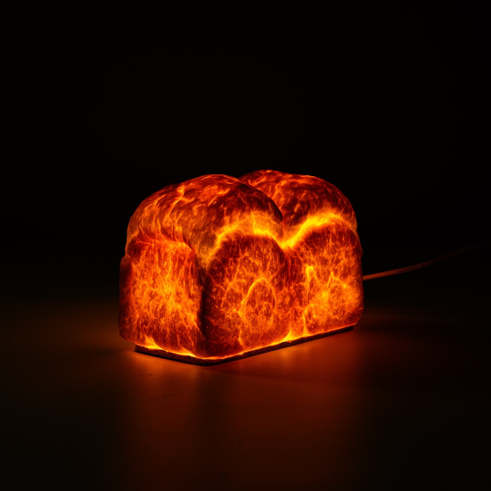 PAMPSHADE Real Bread Lamp - Japanese Pain de Mie Style LED Night Light by Yukiko Morita | Unique Home Decor for Bedroom, Living Room & Cafe Ambiance