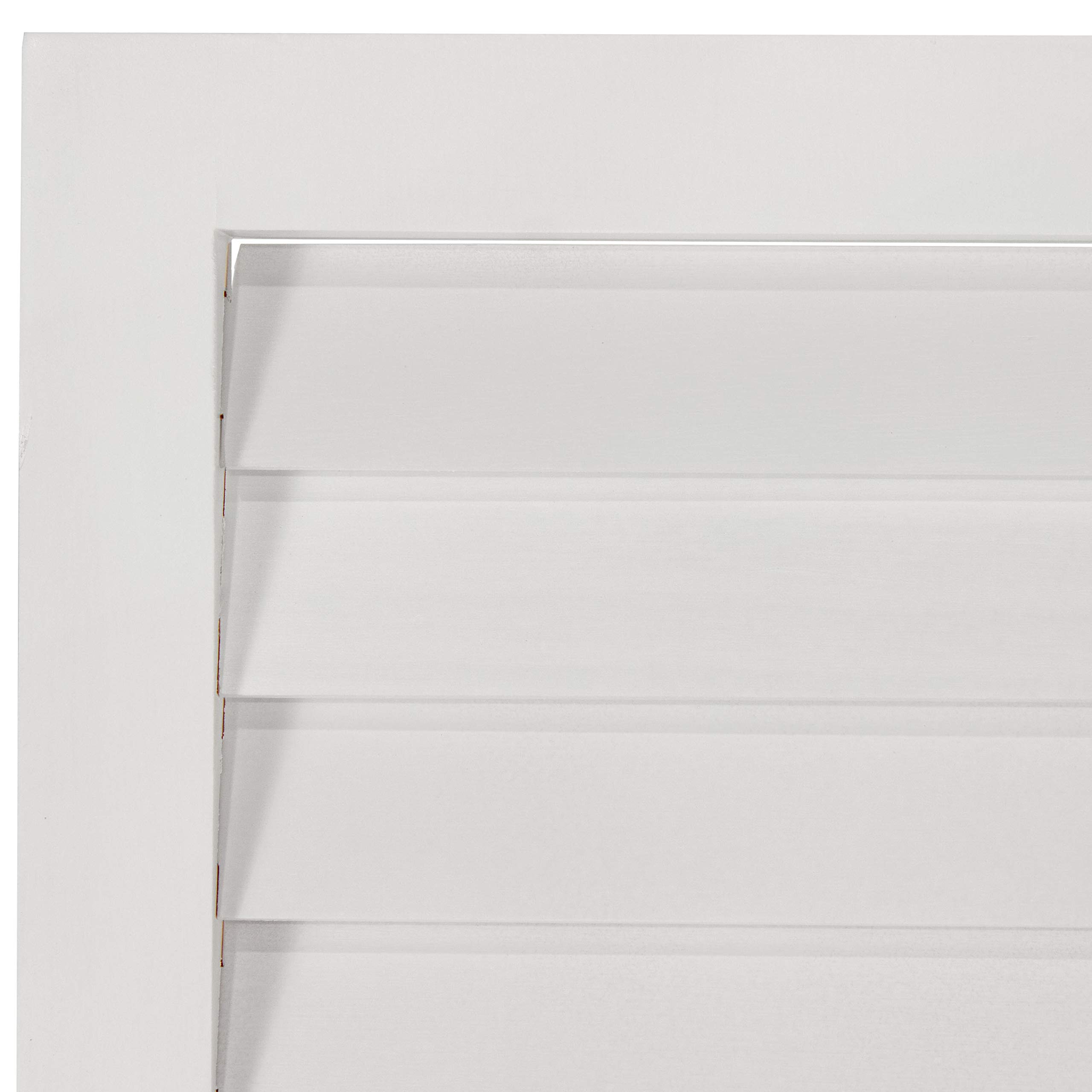 6 ft. Tall White Wooden Louvered Room Divider - 3 Panel Folding Privacy Screen for Home Office, Bedroom & Living Room Separation