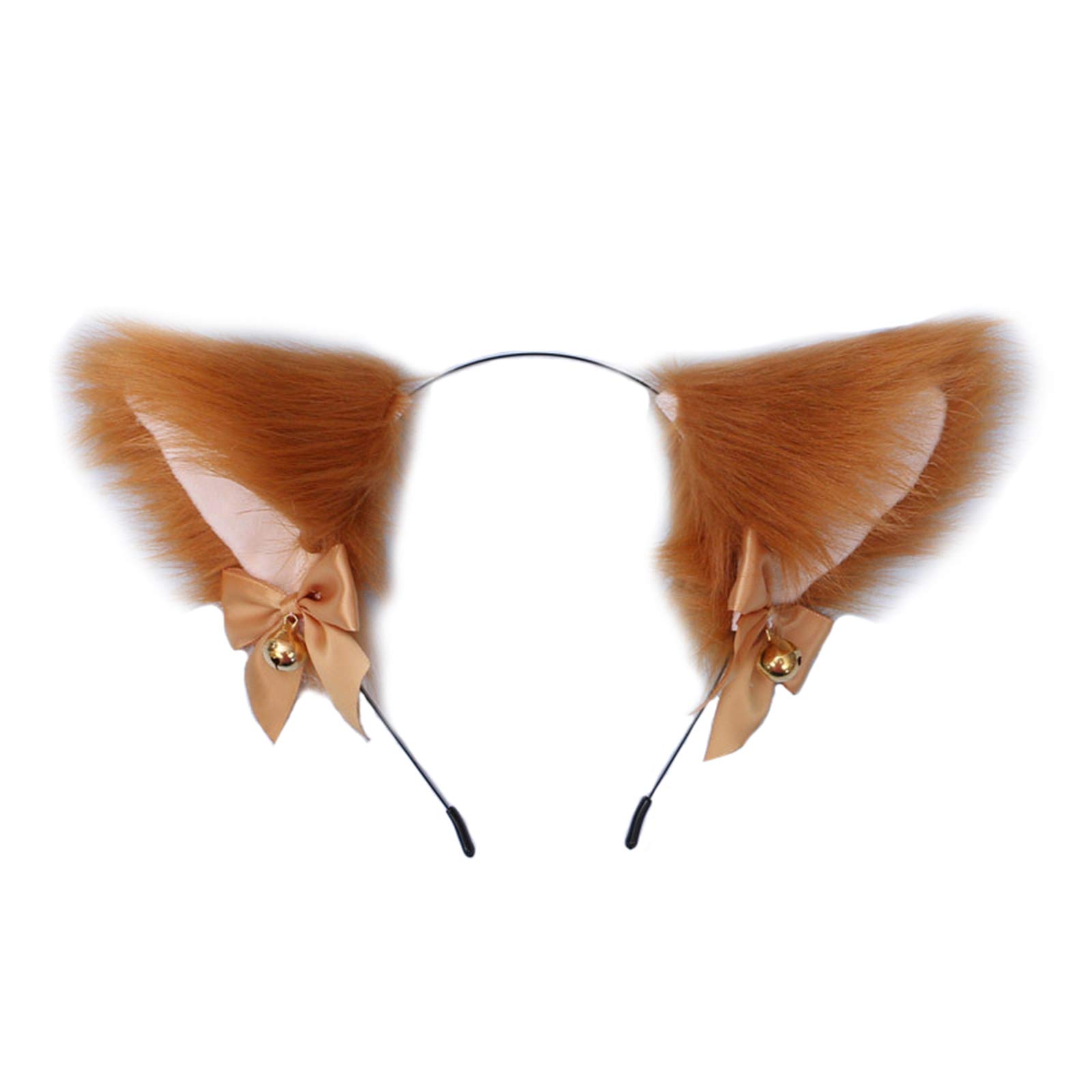 Fxaelian Animal Fox Cat Dog Ears Headband - Cute Fluffy Cosplay Costume Accessories for Halloween, Parties, Anime Conventions & Dress Up Play