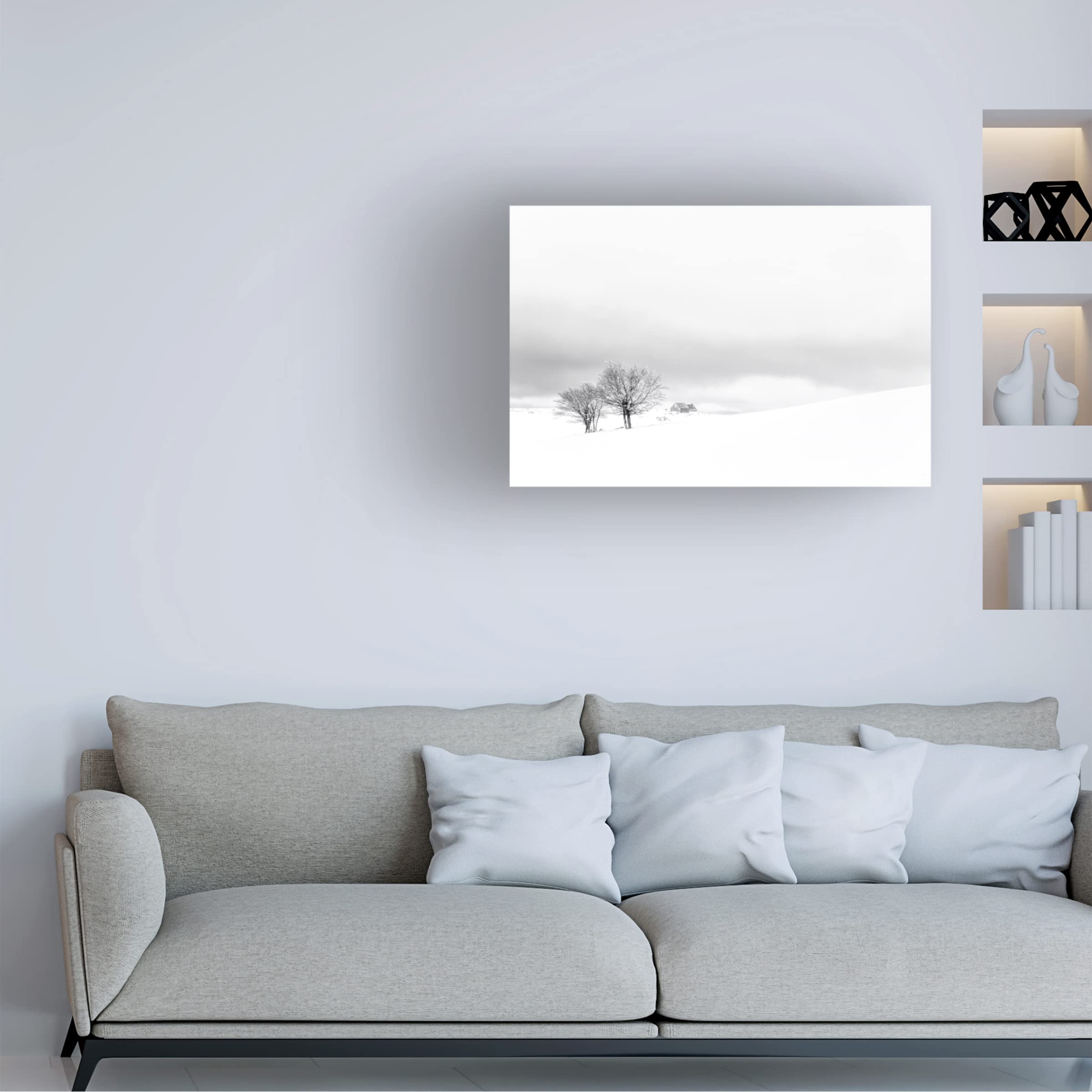 Trademark Fine Art 'Silence' Canvas Wall Art by Dominik Garcia - Modern Abstract Painting for Living Room, Bedroom & Office Decor