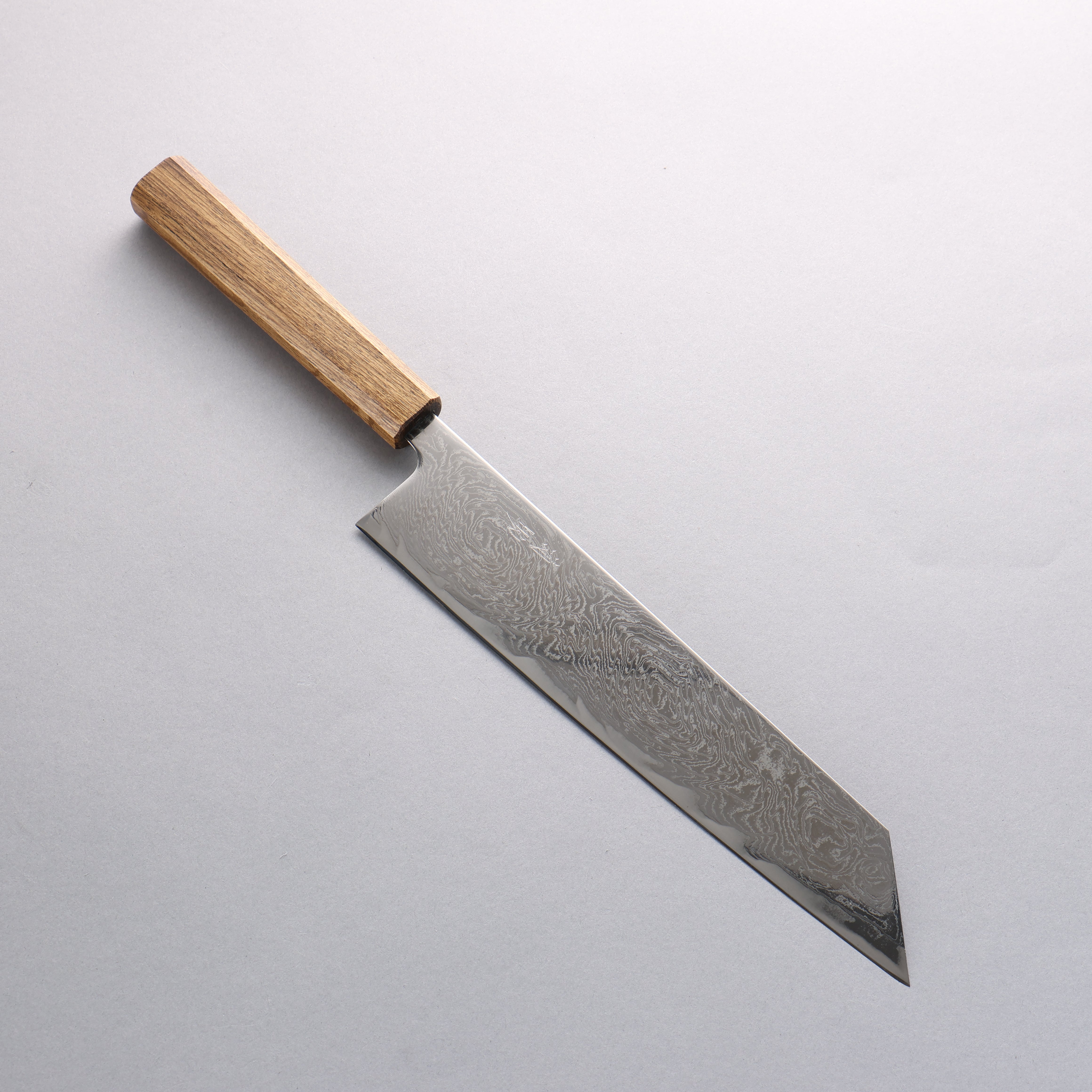 Premium AUS10 Damascus Kiritsuke Knife 240mm - Mirrored Finish, Oak Handle - Perfect for Sushi, Sashimi & Japanese Cuisine