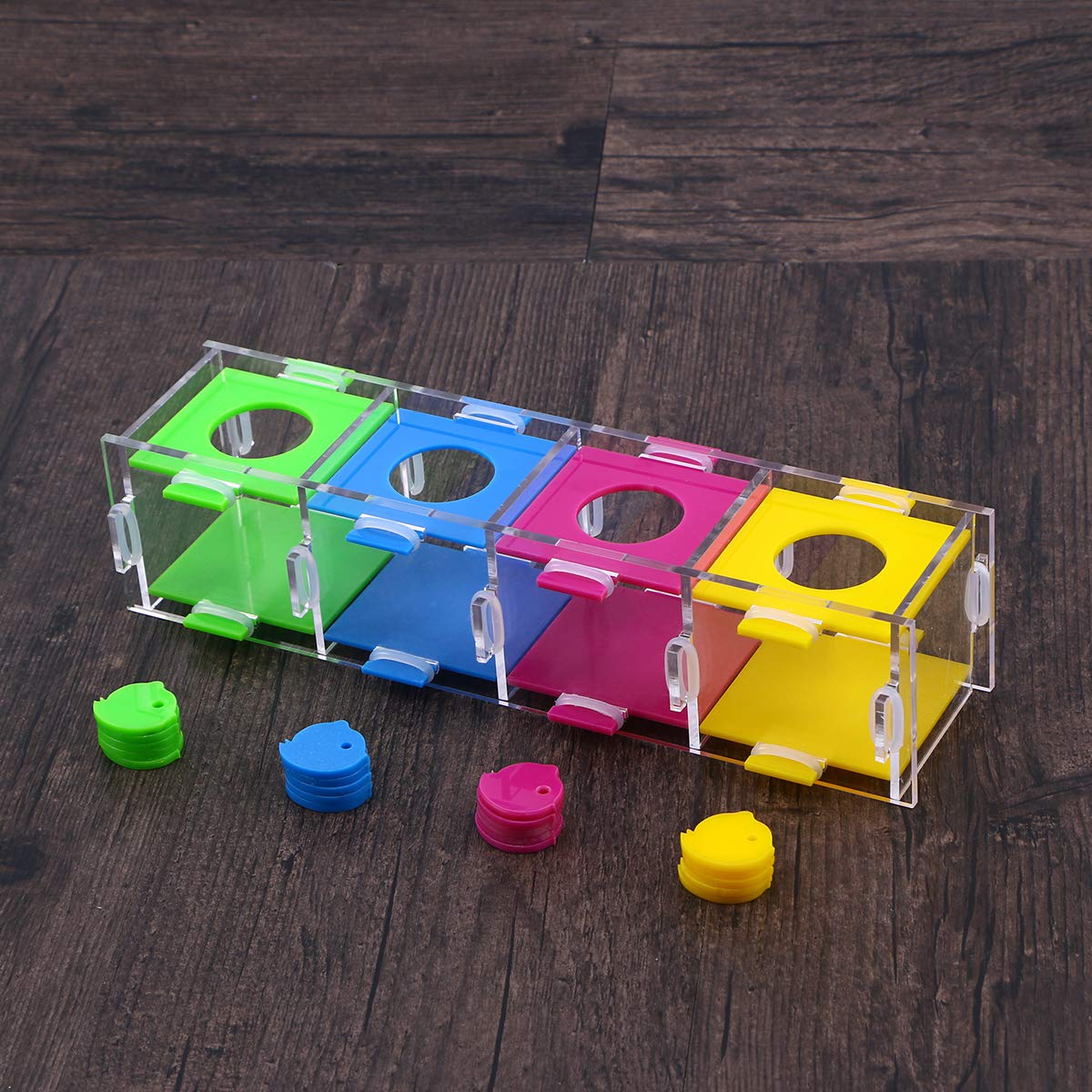 Baluue Bird Playground & Chew Toys for Cockatiels, Parakeets & Parrots - Interactive Educational & Training Toys for Foraging, Intelligence & Foot Play - Perfect for Bird Cages, Aviaries & Play Gyms