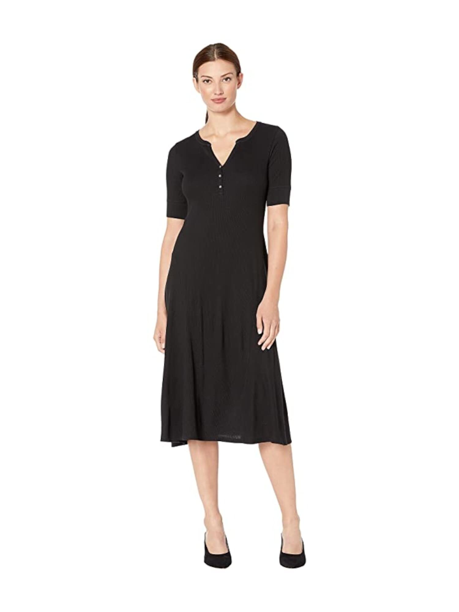 LAUREN RALPH LAUREN Waffle Knit Fit-and-Flare Dress for Women | Casual & Elegant Midi Dress | Perfect for Office, Date Night & Spring Outfits