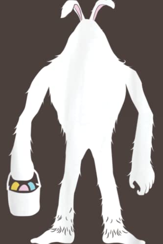 Easter Bigfoot Sasquatch Themed 6x9 Inch Notebook Planner - 120 Page Daily Journal & Organizer for Easter Egg Hunt Gifts, School, Office & Travel Use
