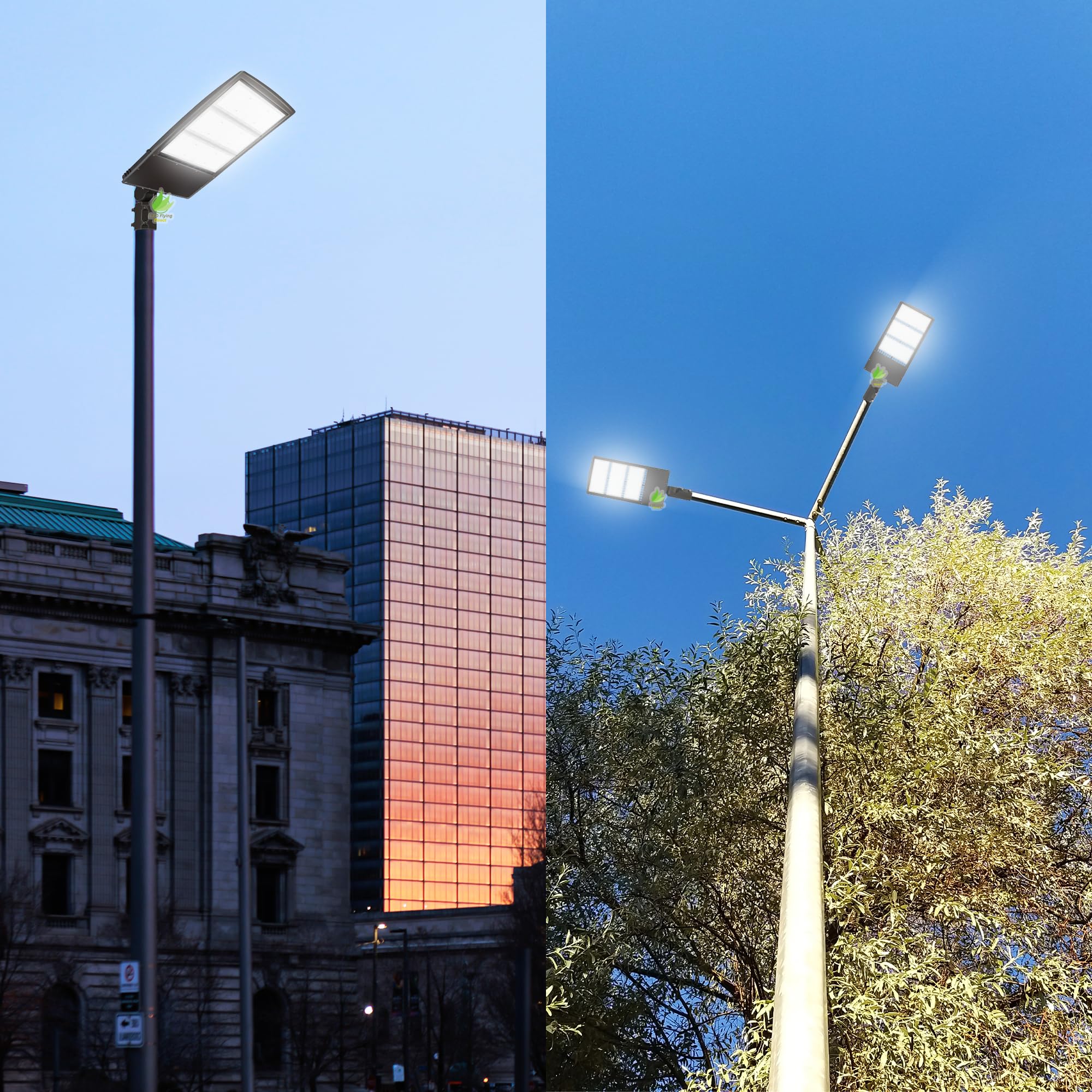 450W LED Parking Lot Lights - DLC UL Certified, 63,000LM 5000K, 100-277V, 20KV Surge Protector, 1-10V Dimmable (Equivalent to 1000-1500W MH) - Perfect for Street Lighting, Warehouse, and Outdoor Area Illumination