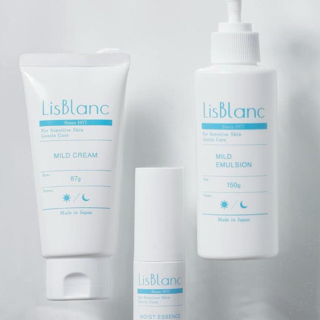 LisBlanc Mild Cream - Non-Greasy Thick Face Moisturizer for Sensitive Skin (87g) | Hydrating & Soothing Daily Skincare for Dry & Irritated Skin