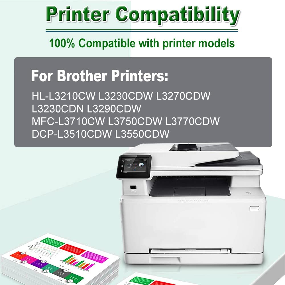 3-Pack High Capacity Compatible Toner Cartridge Replacement for Brother HL-L3210CW HL-L3230CDW (TN-223C TN-223Y TN-223M) - Ideal for Home & Office Printing, Documents, and Reports