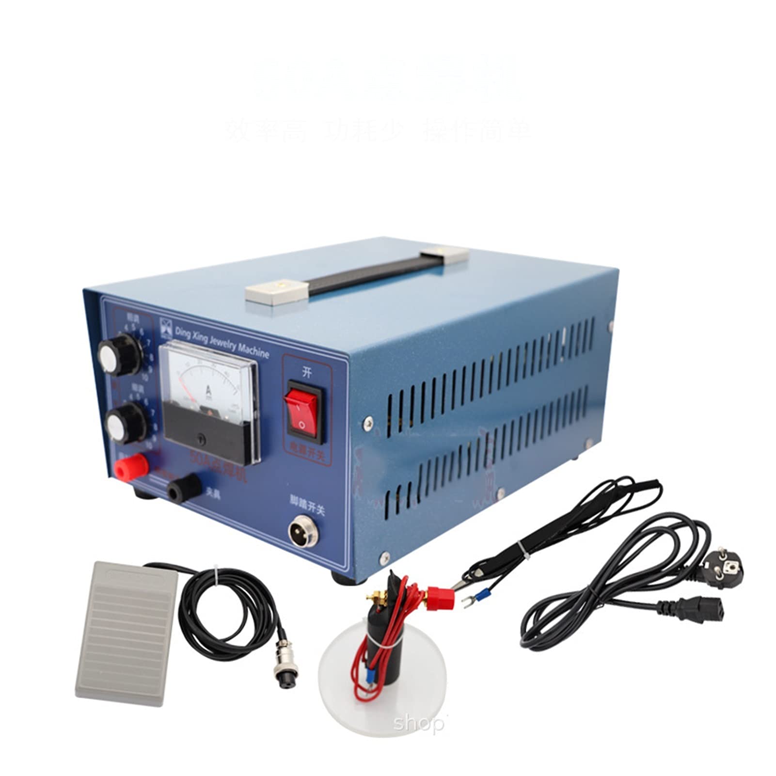 Portable 50A Spot Welder Machine for Jewelry - Handheld Small Spot Welding Pen DIY Laser Welding Tool - Butt Welding & Metal Repair (220V) - Perfect for Jewelry Making, Electronics Repair & DIY Metal Projects