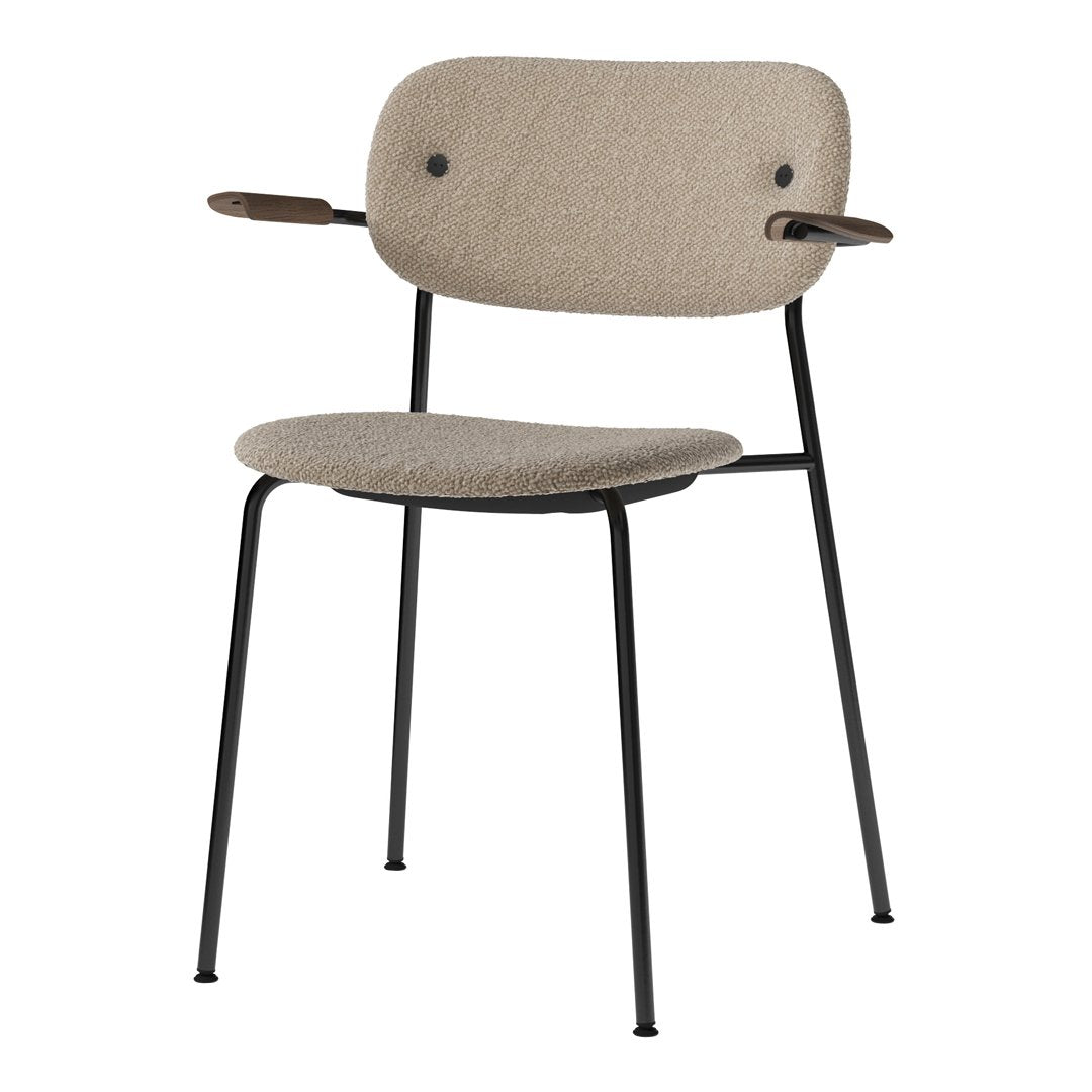 Modern Co Dining Chair with Armrests - Fully Upholstered Comfortable Seat for Kitchen, Dining Room & Breakfast Nook