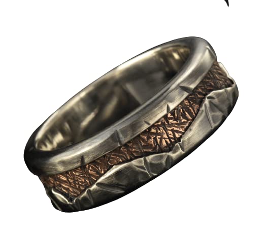 Unique Silver Men's Ring Band - Cool Handmade Jewelry Gift for Men (RS-1192) - Perfect for Weddings, Anniversaries & Special Occasions