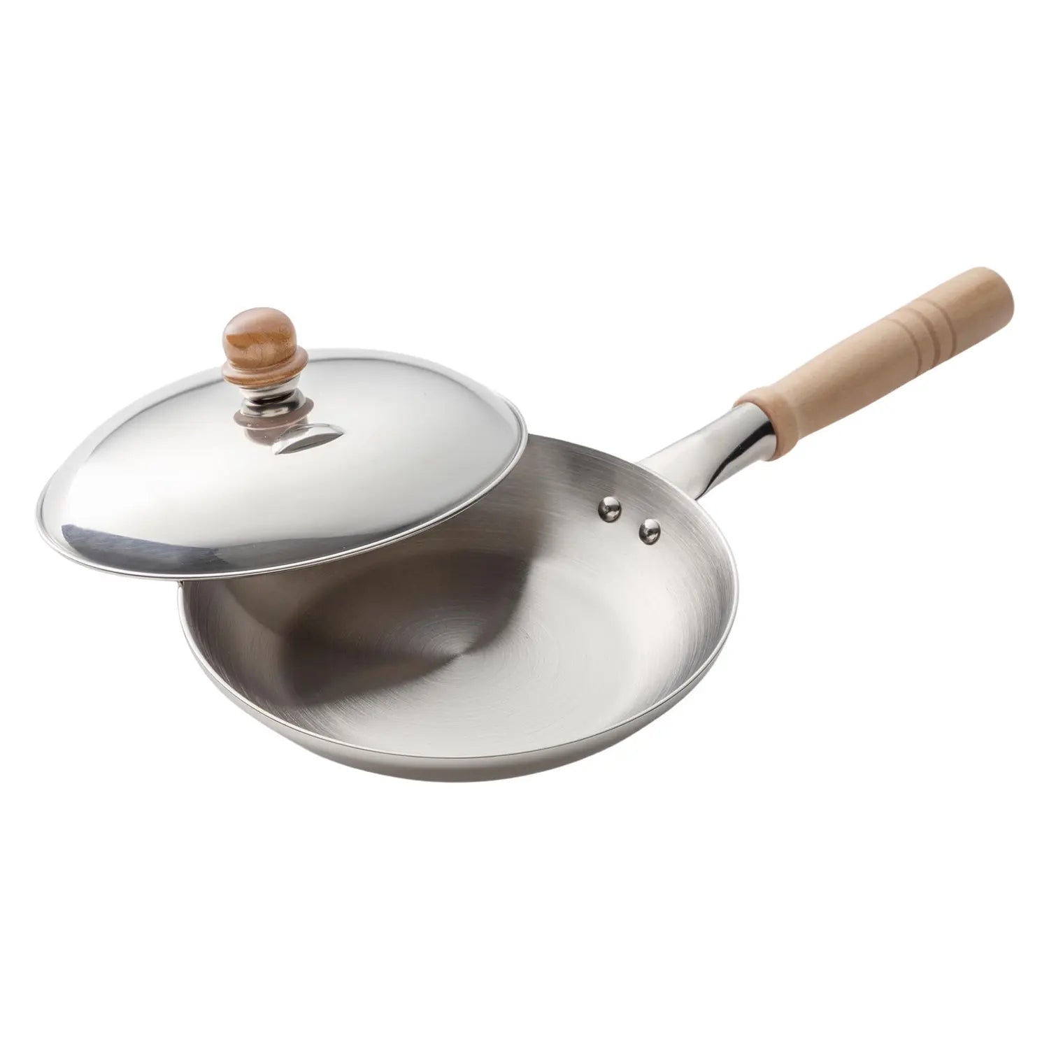 Premium Fujinosu 3-Ply Stainless Steel Induction-Compatible Oyakodon Pan with Glass Lid - Perfect for Japanese Rice Bowls, Donburi & Home Cooking
