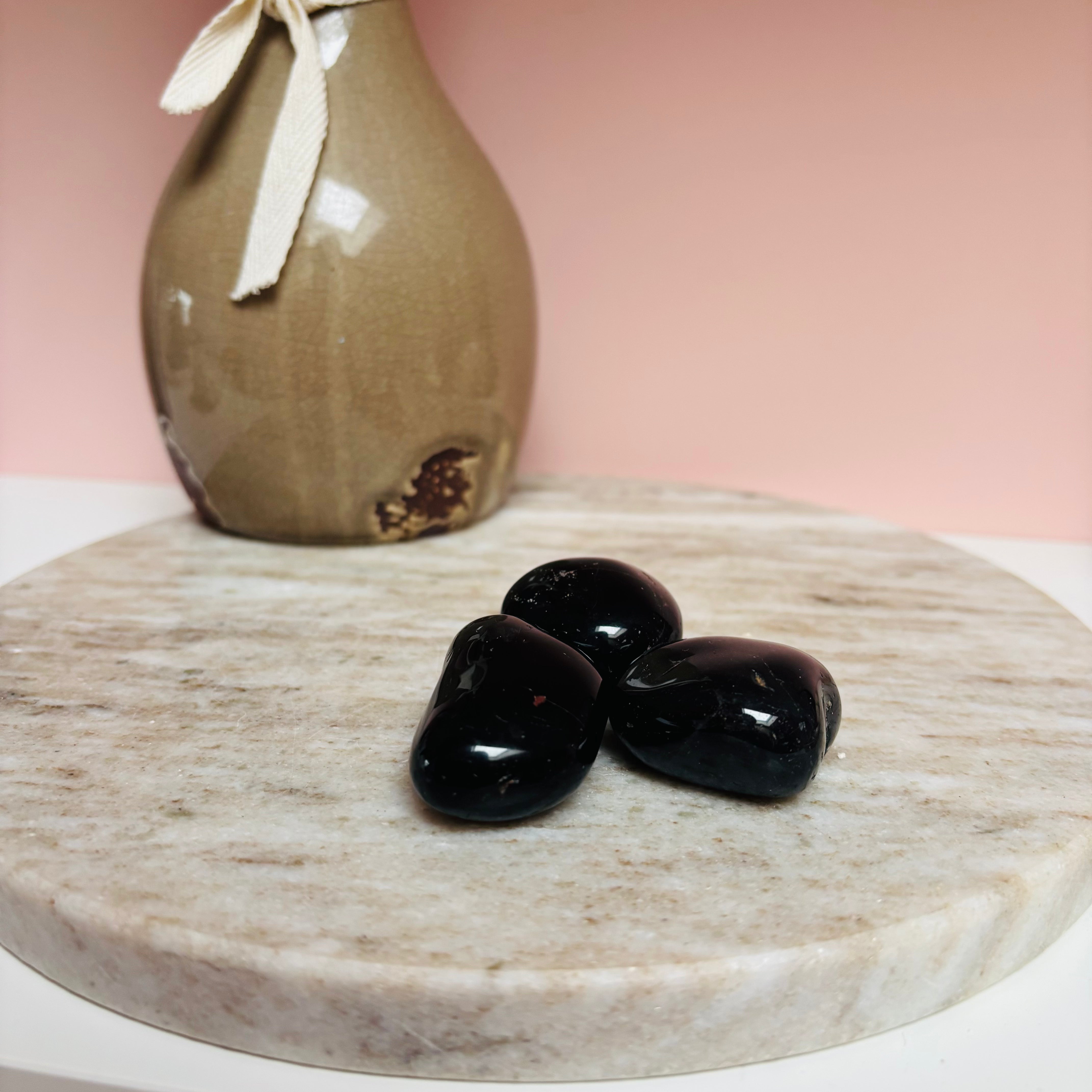 Black Onyx Gemstone for Jewelry Making - Healing Stone for Meditation, Stress Relief & Spiritual Protection