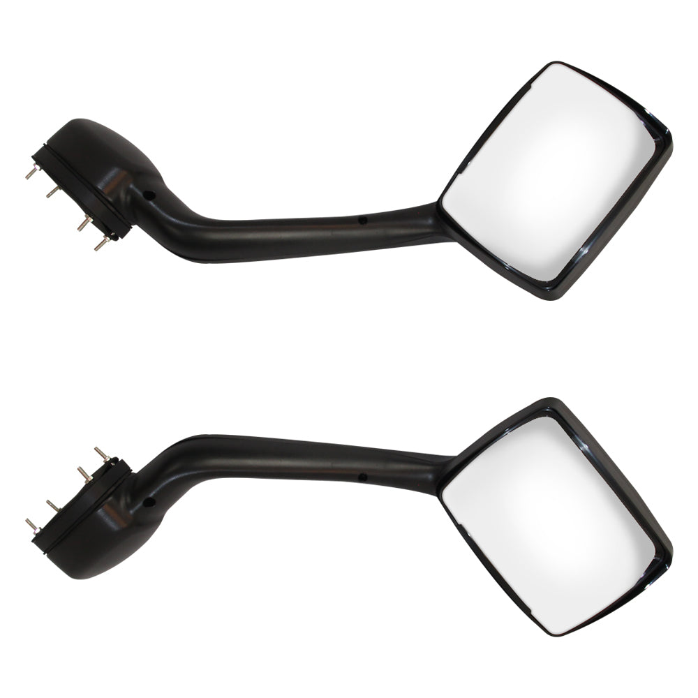 Chrome Hood Mirrors Pair for Kenworth T680 & Peterbilt 579/587 with Mounting Kit - Left & Right Side Truck Accessories for Enhanced Visibility & Safety