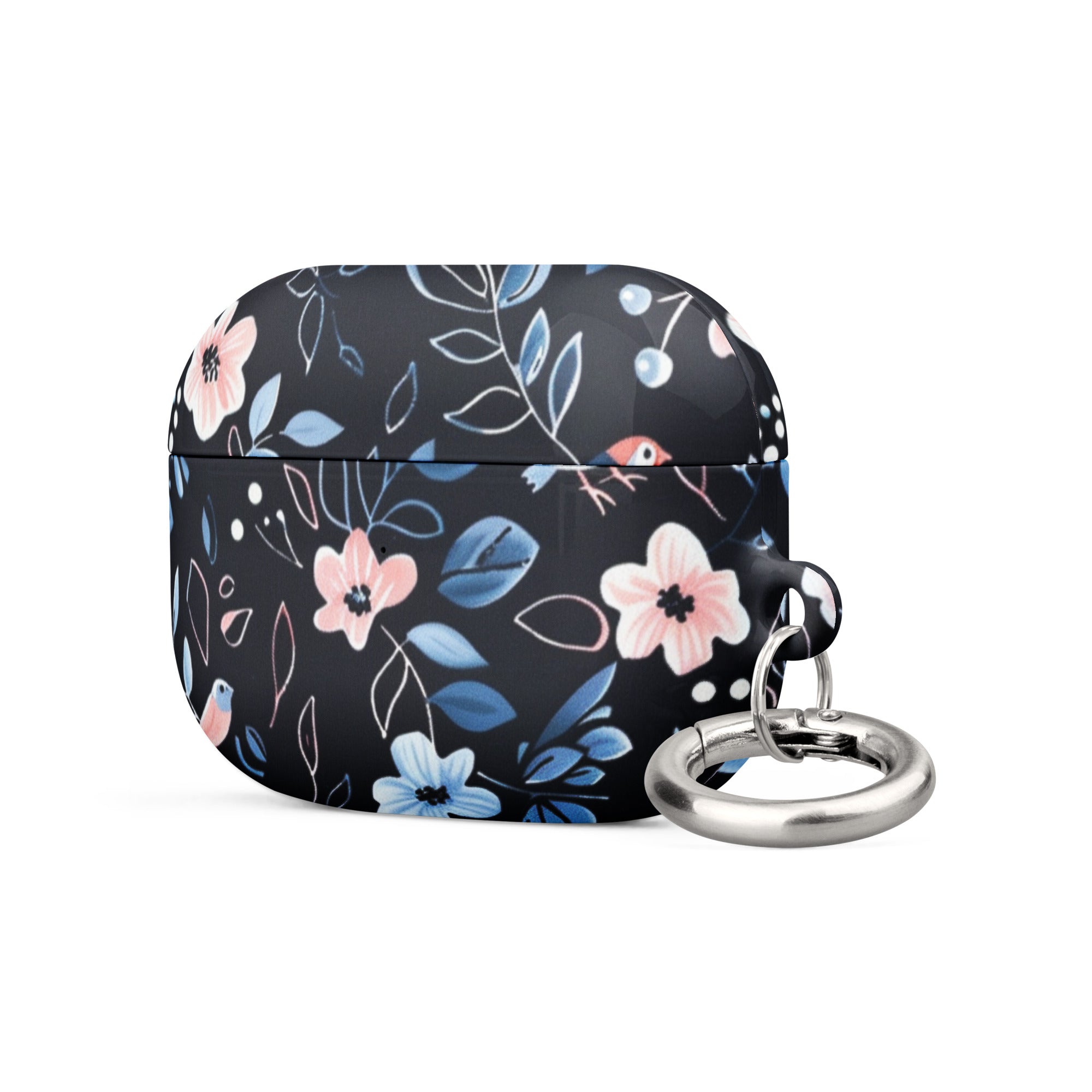 Blue Flowers AirPods Case - Cute Floral Design Protective Cover for AirPods 1/2/3/Pro - Perfect for Women, Girls, Spring & Summer Style Accessories