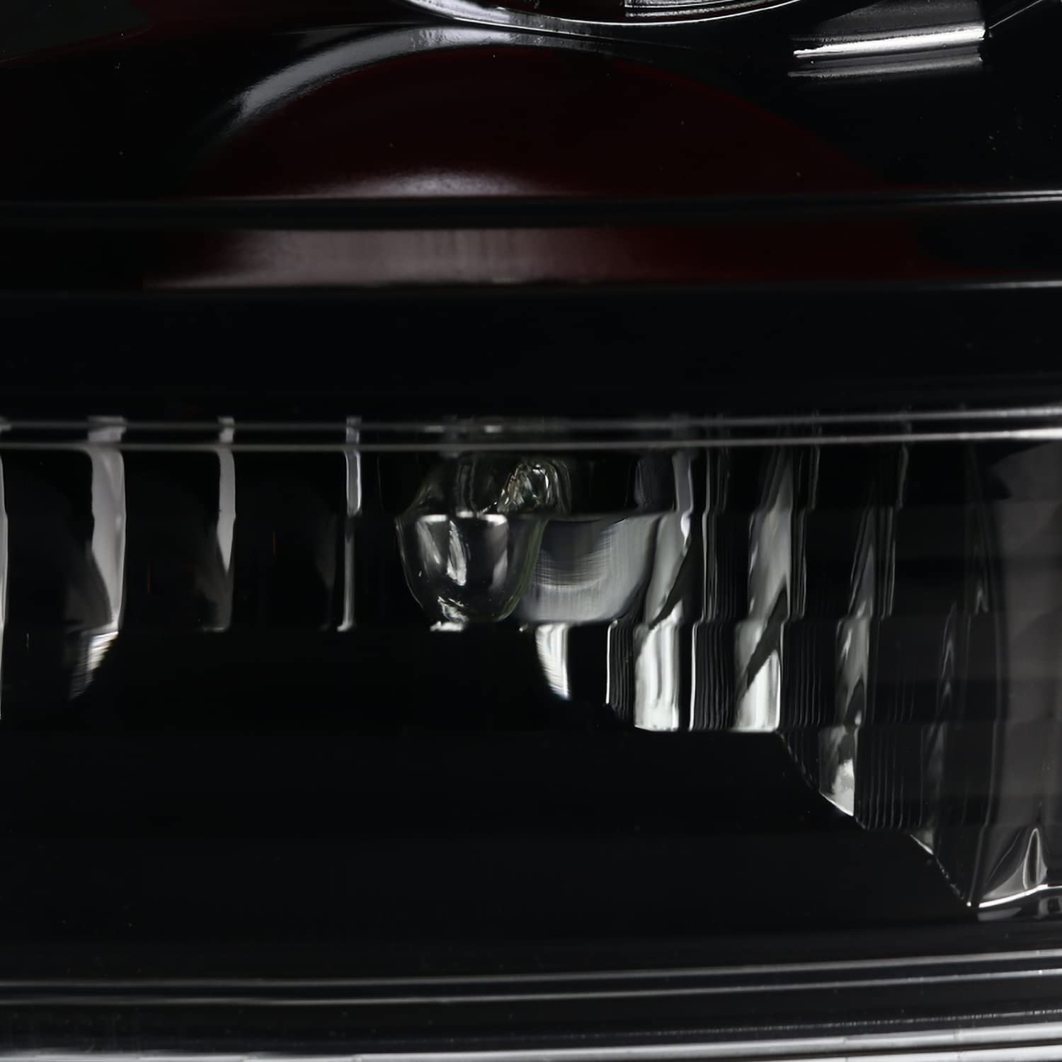 Spec-D Tuning Jet Black Housing Red LED Bar Tail Lights - Compatible with 2006-2013 Chevy Impala & 2014-2016 Chevy Impala Limited - Left & Right Pair Assembly - Enhance Style & Visibility for Night Driving & Custom Car Shows