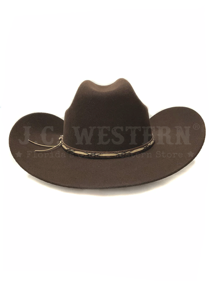 Resistol Jason Aldean Collection Amarillo Sky Felt Cowboy Hat for Men - Chocolate Brown Western Style Hat for Country Music Fans, Outdoor Events & Rodeo Shows