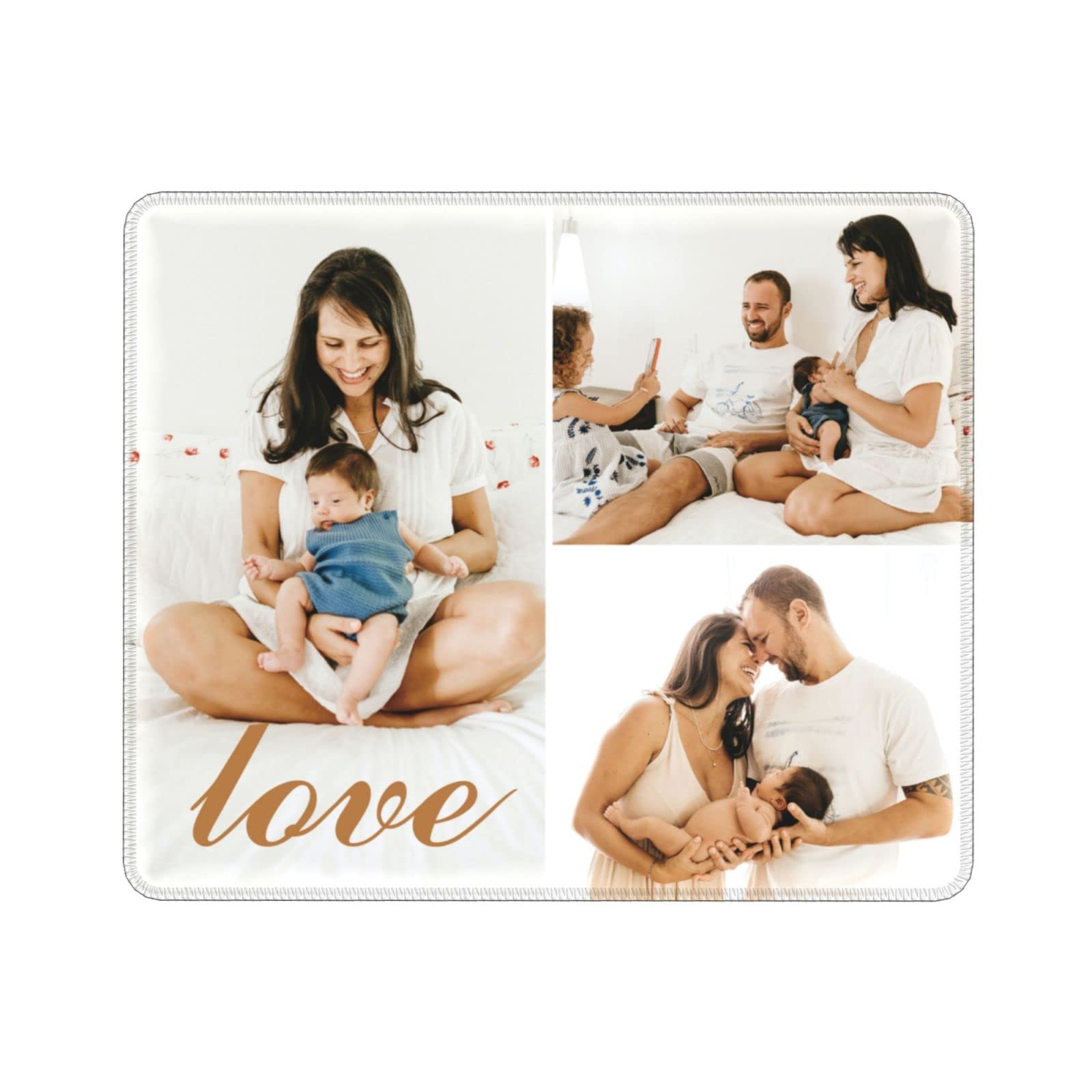Custom Photo Mouse Pad 11.8x9.8 Inch - Personalized Collage Mouse Mat with Text - Office Desk Accessory for Computer, Gaming & Work - Great Gift for Friends, Family & Colleagues (2-Pack) - Perfect for Home Office, Gaming Setup & Workspace Decor