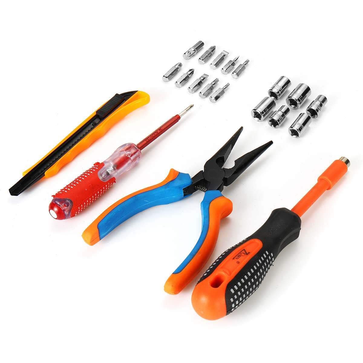 HIGHEMN 20-in-1 Multifunctional Insulated Repair Tool Kit with Magnetic Screwdriver, Socket & Pliers - Perfect for Home Appliance Maintenance, DIY Projects, and Electrical Repairs