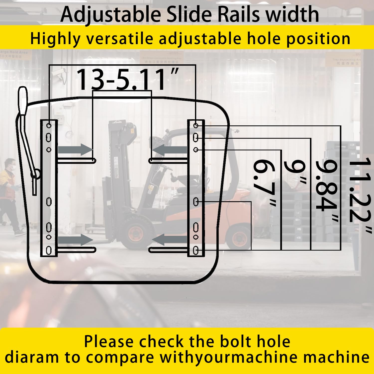 Universal Forklift Seat with Micro Switch - Heavy Duty Tractor Seat for Mower, Skid Loader, Telehandler, Backhoe & Excavator | Durable & Comfortable for Long Work Hours | Ideal for Construction, Farming & Industrial Equipment