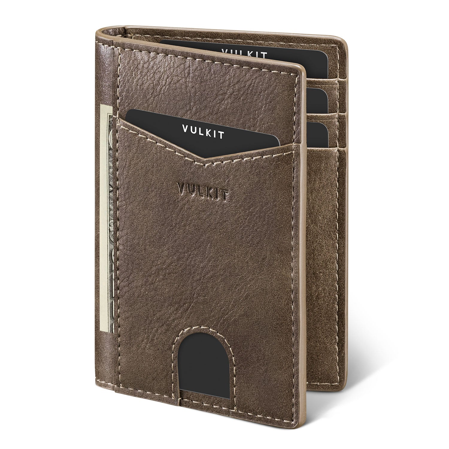 VW100 Slim Bi-Fold Wallet with 2 Exterior Slots for Cash & Cards – Perfect for Everyday Use and Travel