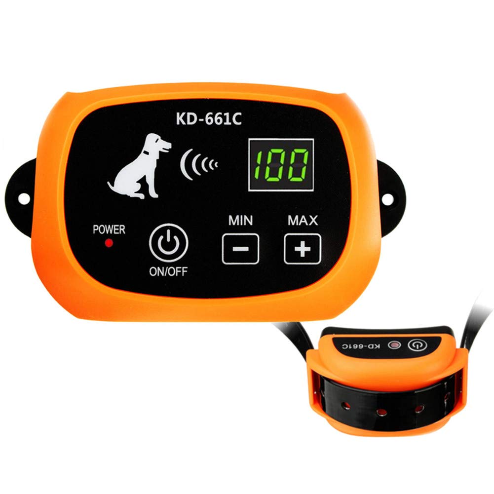 **Wireless Dog Fence System - Rechargeable & Waterproof IP67 Electric Pet Containment Collar with Adjustable Range & LED Distance Display - Safe & Harmless for All Dogs - Perfect for Backyard, Training & Outdoor Use**