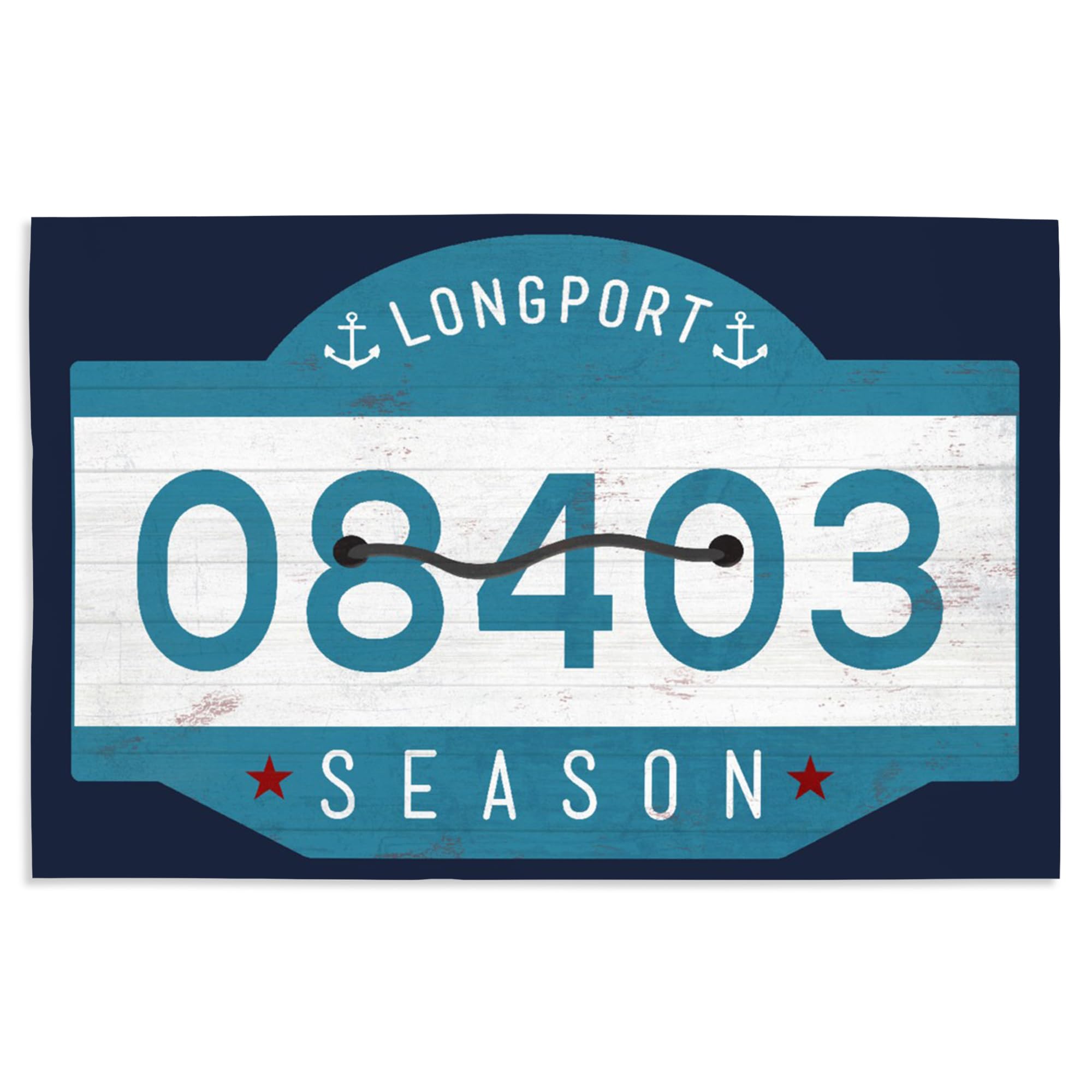 Lantern Press 16x24 Inch Premium Giclee Art Print - Longport New Jersey Beach Tag Wall Decor | Coastal Home Decor, Beach House Living Room & Office Wall Art