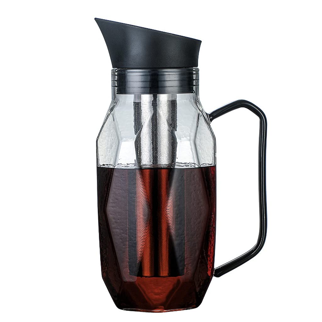 Premium Cold Brew Coffee Maker 1.5L/50.7oz - Airtight Iced Coffee Pitcher with Removable Tea Infuser - Perfect for Homemade Cold Brew, Iced Tea & Refreshing Drinks - Ideal for Office, Home Kitchen & Outdoor Picnics