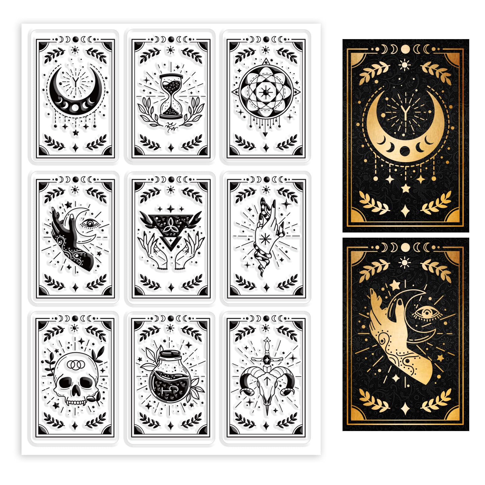 PVC Magic Card Stamps - Witch & Gothic Theme for DIY Scrapbooking | Halloween Crafts