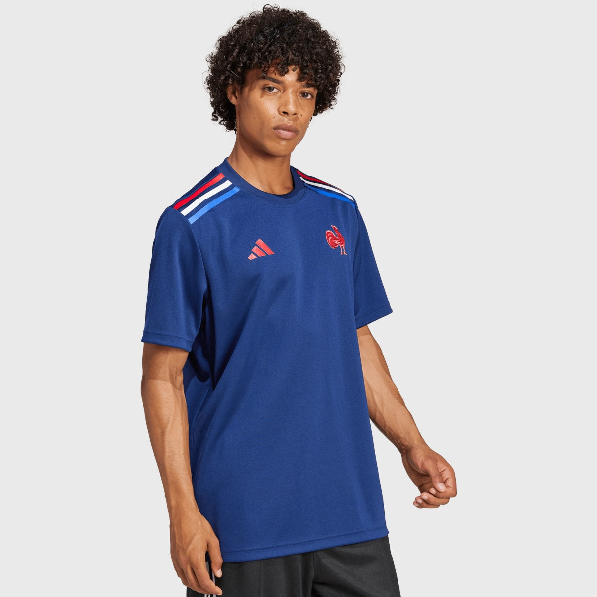 Adidas France Rugby Fan T-Shirt for Men & Women - Dark Blue Jersey for Rugby Supporters & Sports Enthusiasts - Perfect for Game Day, Fan Events & Casual Wear