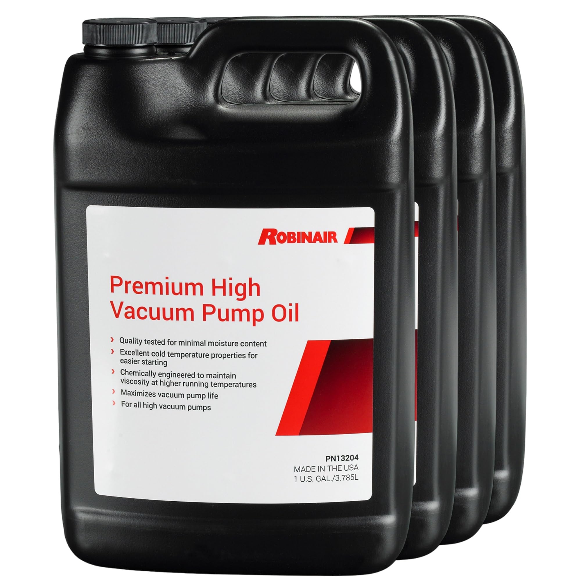 Robinair RR13204 Premium High Vacuum Pump Oil - 1 Gallon (Case of 4) | Ideal for HVAC, Automotive AC Systems & Refrigeration Equipment