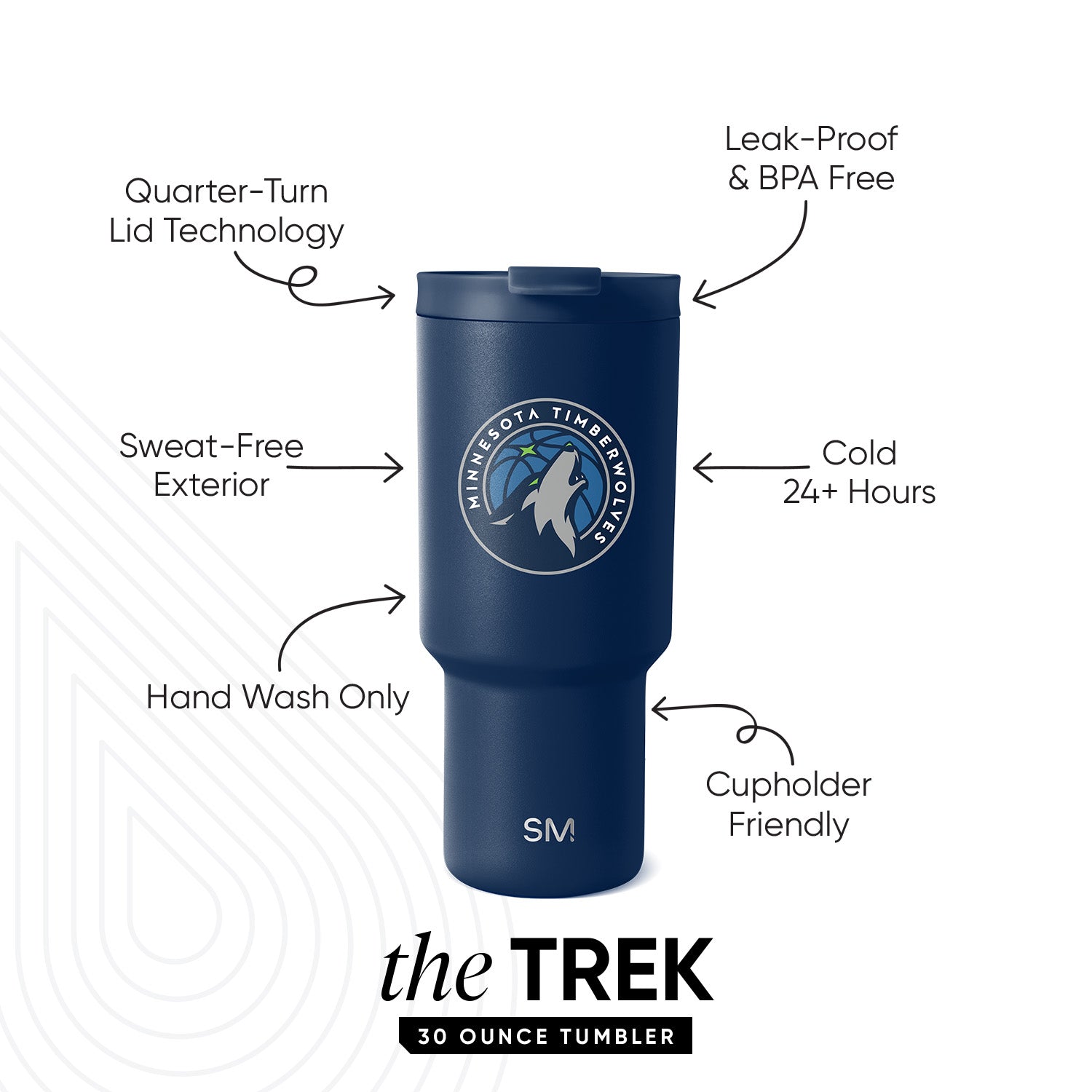 NBA Trek Insulated Tumbler with Flip Lid - 20oz Stainless Steel Water Bottle for Basketball Fans - Perfect for Gym, Office & Outdoor Activities