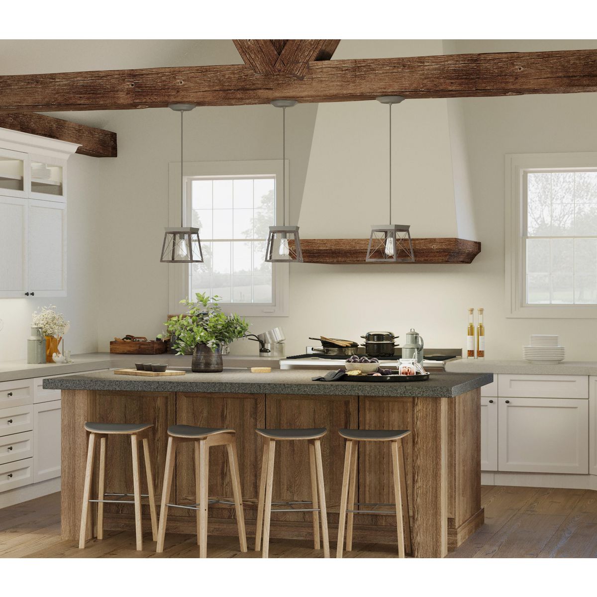 Briarwood Collection One Light Mini Pendant Light - Elegant Small Ceiling Fixture for Kitchen Island, Dining Room, Bedroom & Entryway Lighting