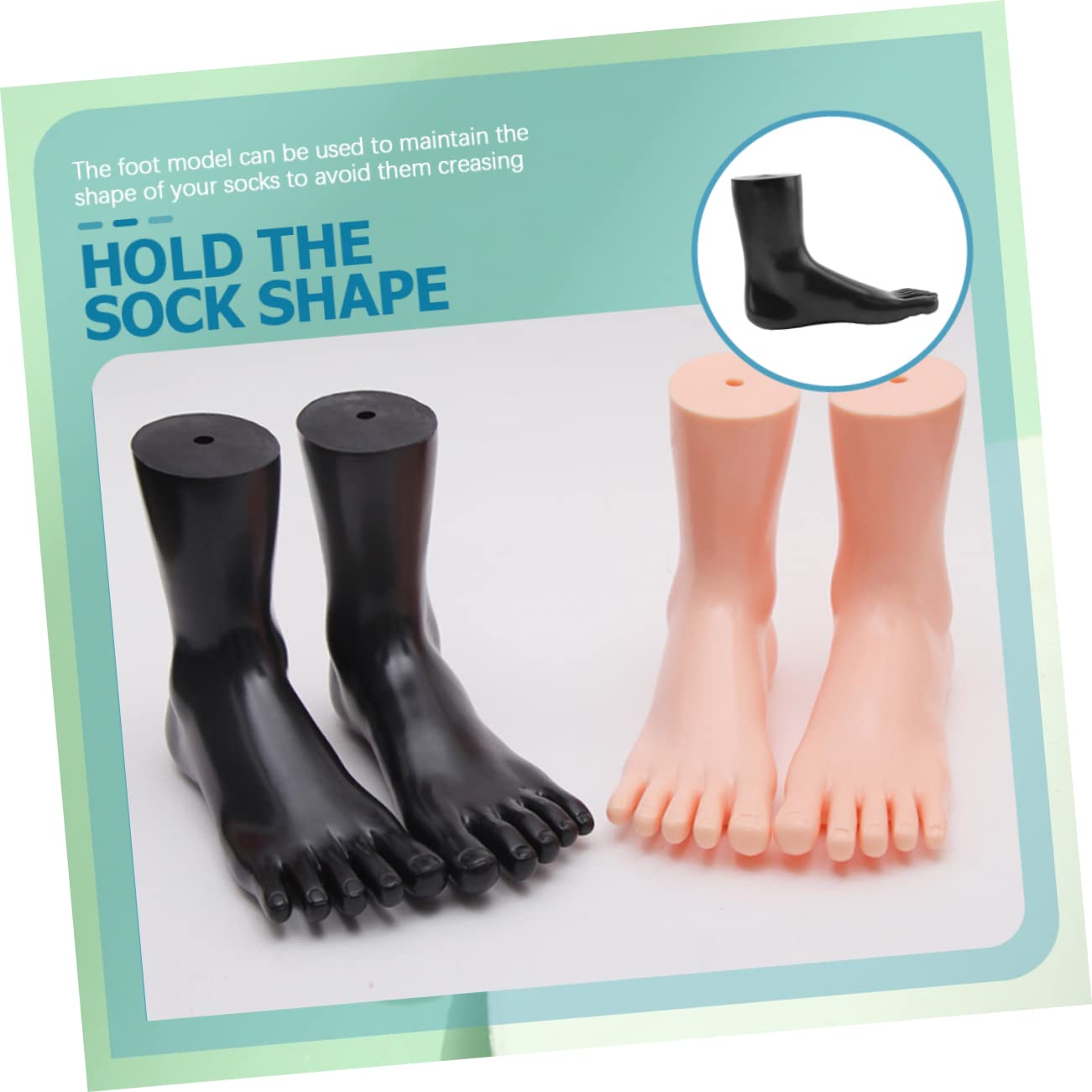Unisex Left Foot Sock Display Mannequin - Realistic Fake Foot Model for Socks, Anklets & Jewelry Presentation - Perfect for Retail Stores, Photography & Online Shoe Displays