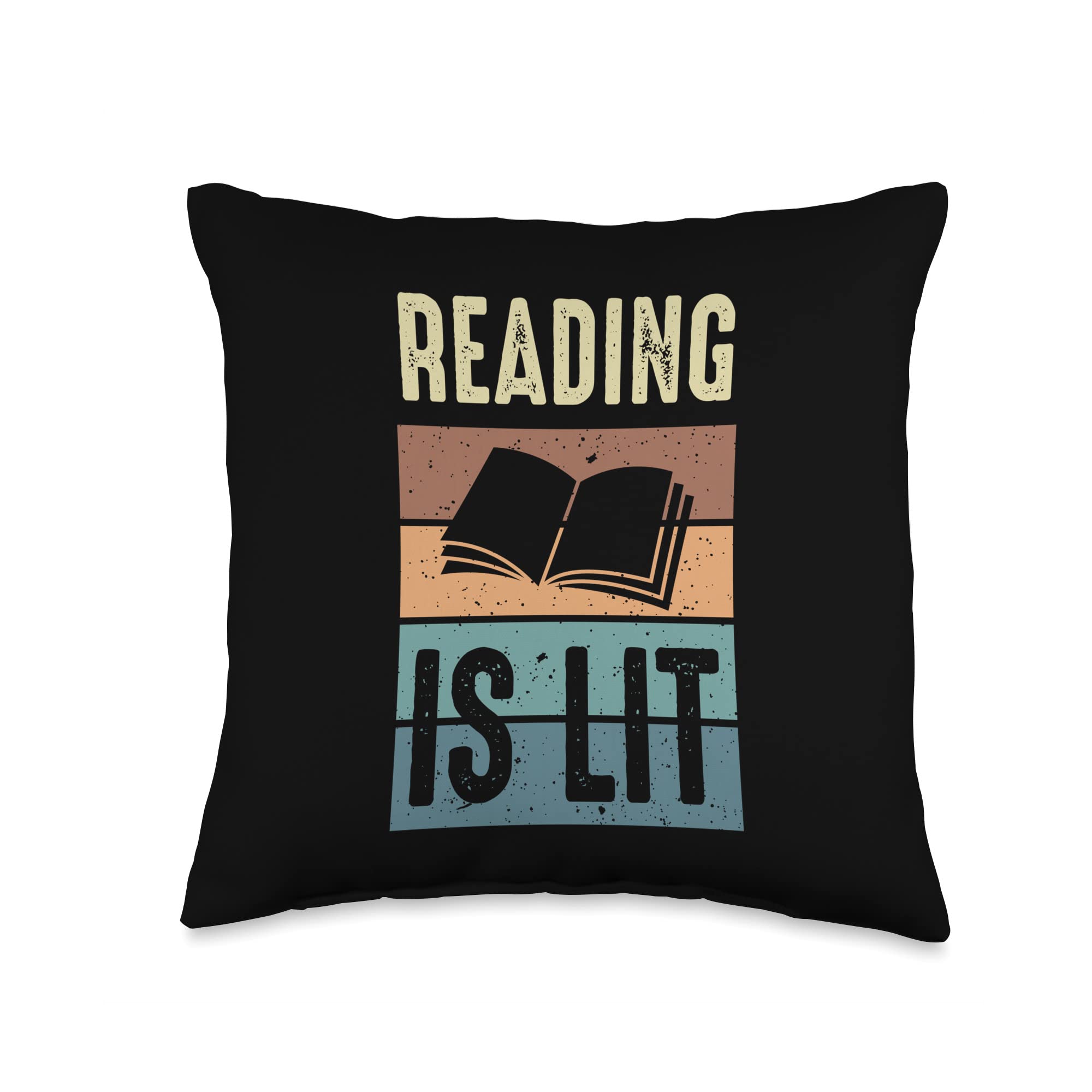 Funny Book Lover Throw Pillow - 16x16 Inch Multicolor Reading Teacher Gift, Perfect for Classroom Decor, Library Reading Nook & Bookworm Home Decor