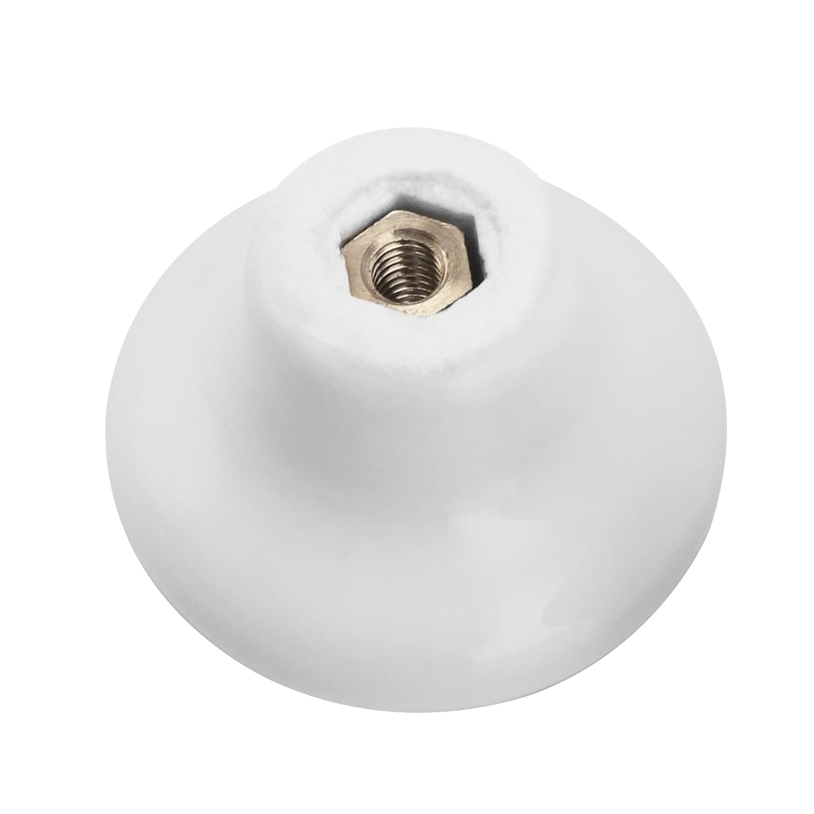 NINGWAAN 30 Pack White Ceramic Cabinet Knobs - Round Dresser Drawer Pulls for Kitchen, Cupboard & Furniture (0.98 Inch Screws Included) - Perfect for Home Renovation & DIY Projects