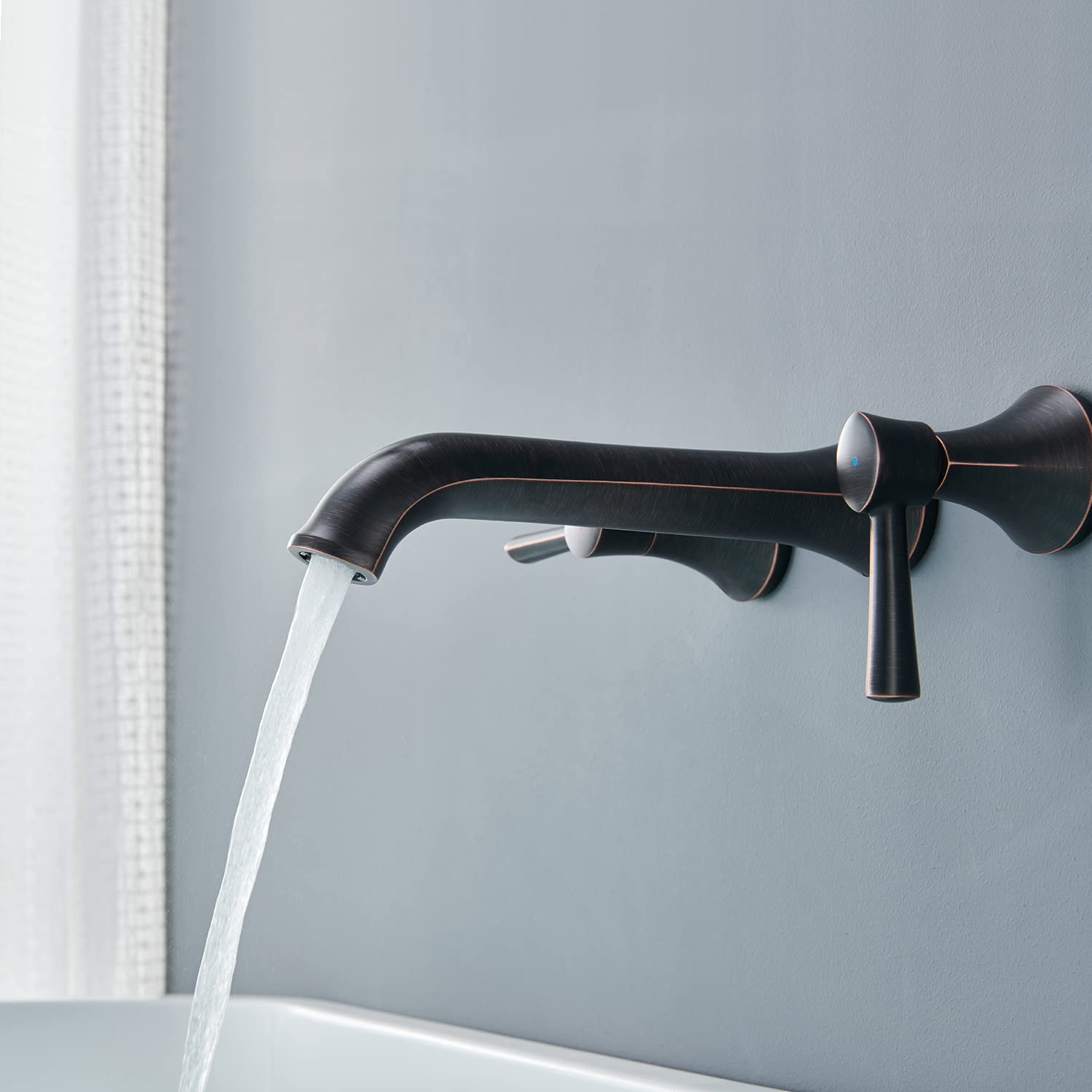 Wall Mount Roman Tub Faucet - Oil Rubbed Bronze Brass Bathtub Filler with 2 Handles - Perfect for Luxury Bathrooms & Spa Retreats