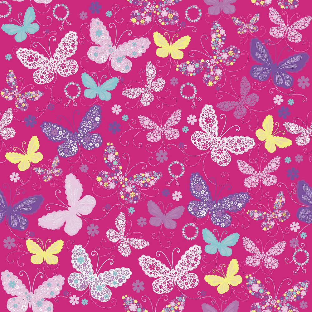 JAM PAPER Industrial Size Bulk Wrapping Paper Rolls - Butterfly Pink - 1/4 Ream (520 Sq Ft) - Perfect for Gift Wrapping, Shipping Packaging & Craft Projects