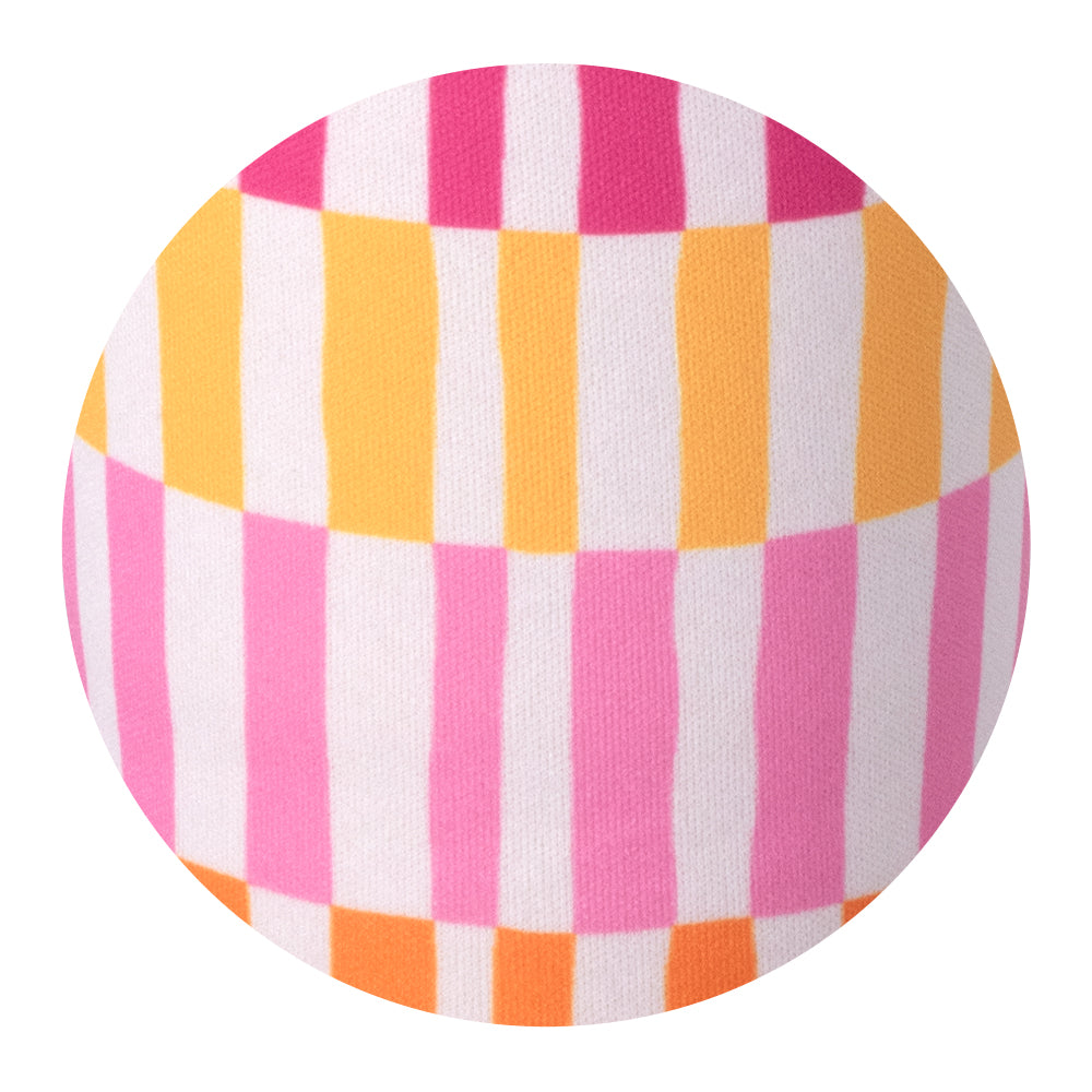 Sherbet Stripe Medium Iced Cup Coolie - Insulated Tumbler for Cold Drinks, Perfect for Summer Picnics, Beach Parties and Outdoor Adventures