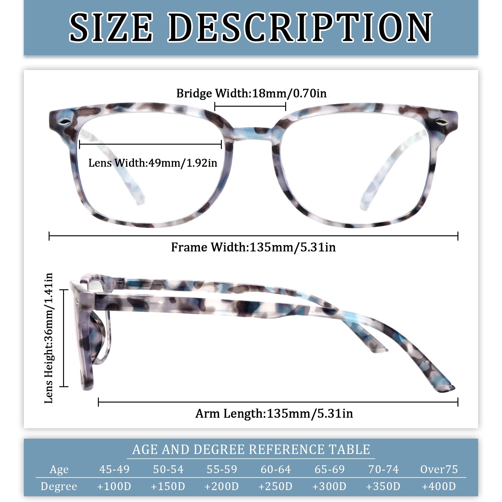 5 Pack Blue Light Blocking Reading Glasses for Women - Anti Glare Computer Readers with Spring Hinge - Perfect for Office Work, Online Classes & Screen Time Relief